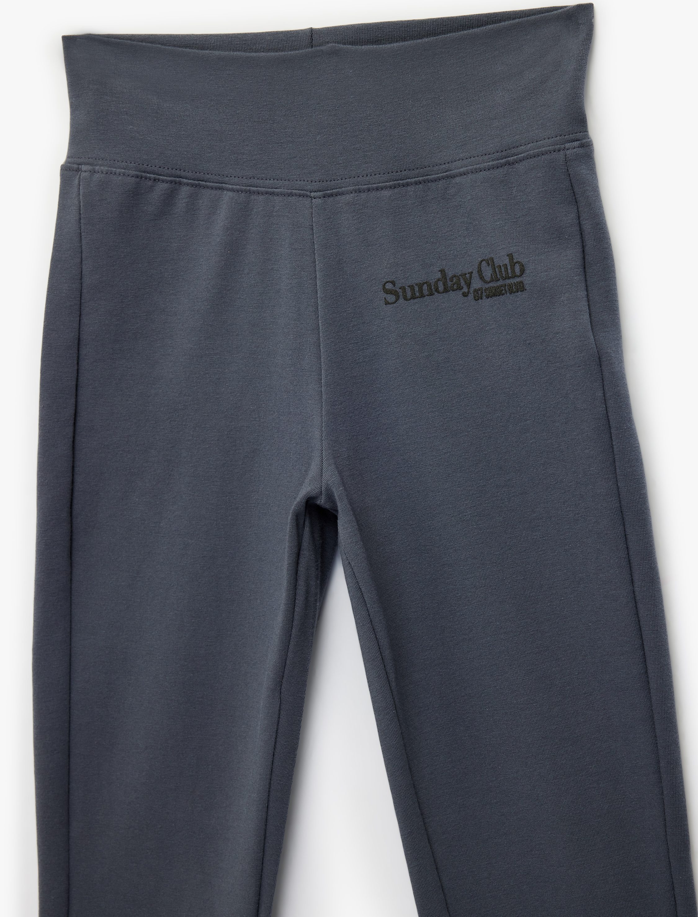  Kız Çocuk Pamuklu Slim Fit Nakış Detaylı İspanyol Paça Tayt