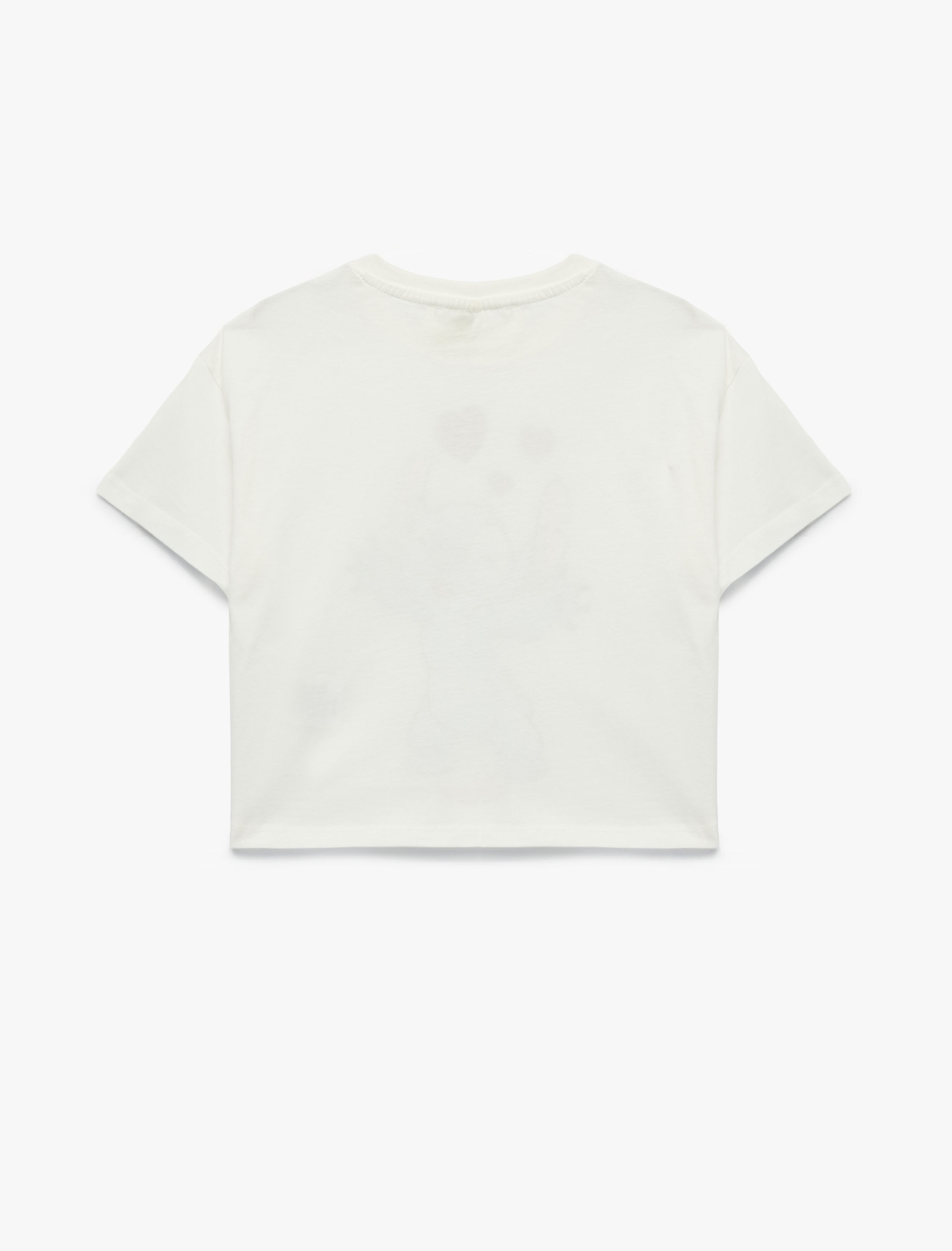  Kız Çocuk Kısa Kollu Bisiklet Yaka Pamuklu Lisanslı Stitch Baskılı Tişört