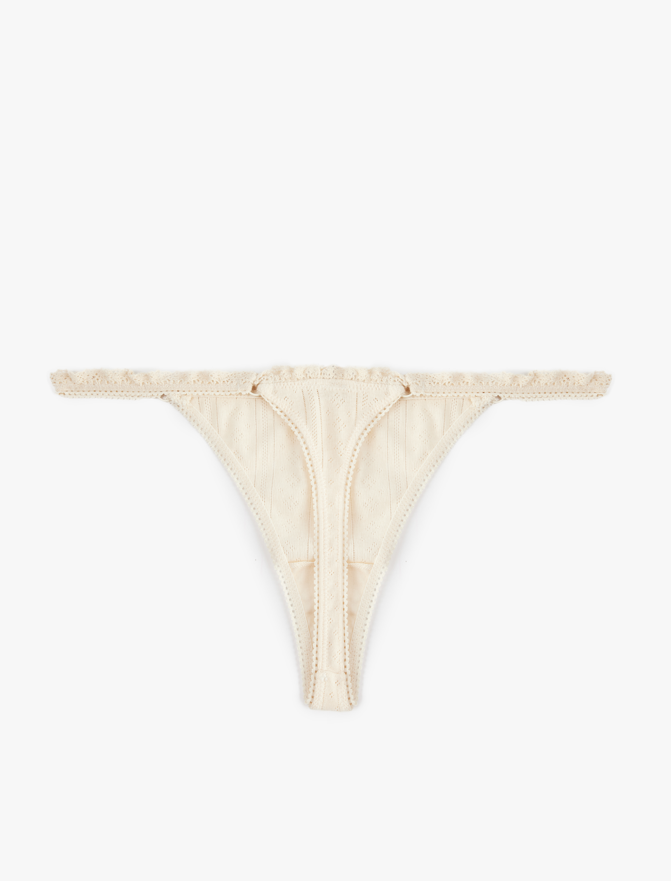   Dantel Detaylı Rahat Kalıp Pamuklu String Külot