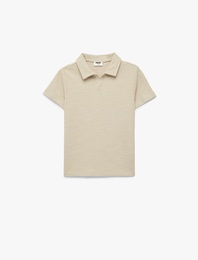 Pamuklu Kısa Kollu Polo Yaka Tişört