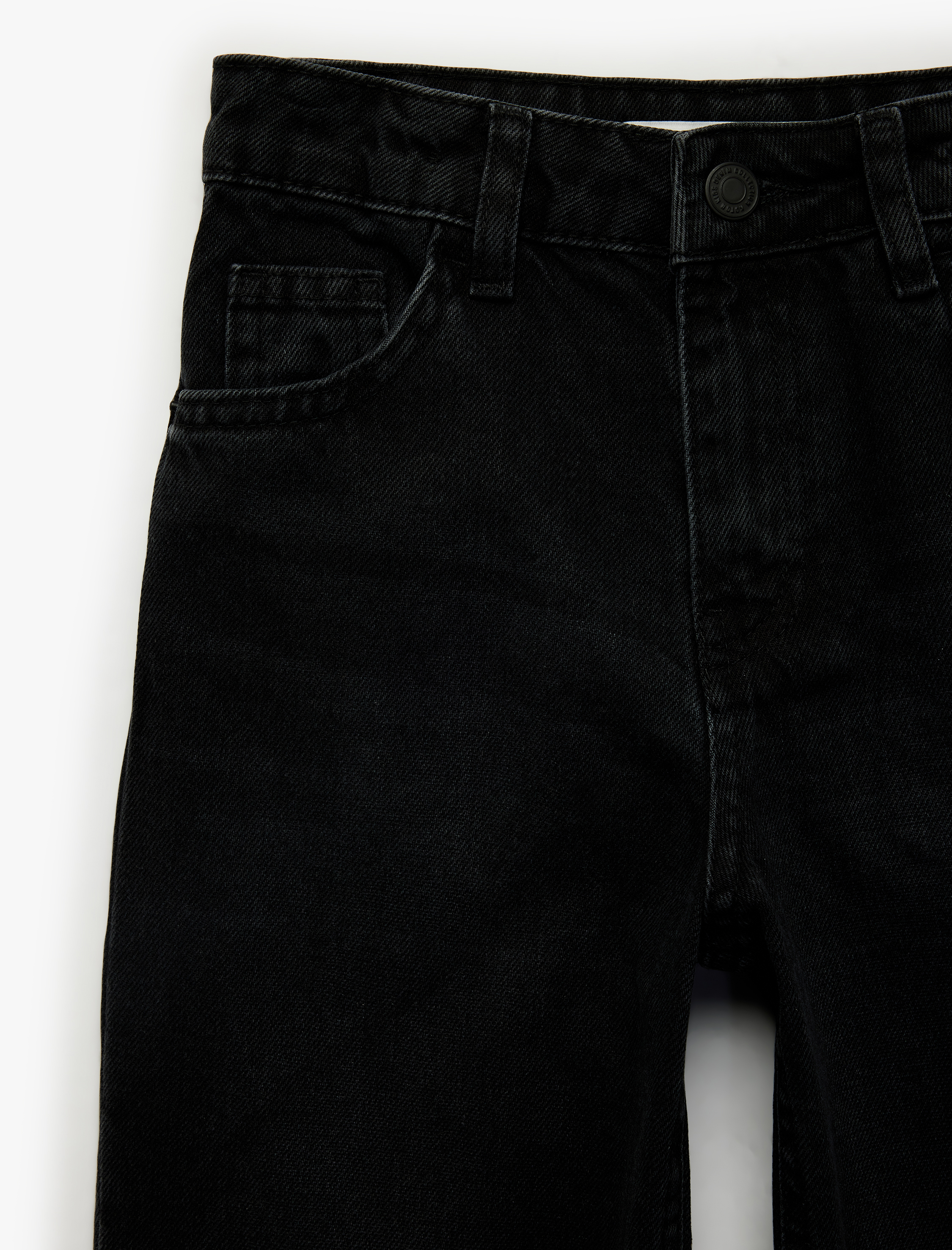  Erkek Çocuk Pamuklu Cepli Beli Ayarlanabilir Lastikli Jean  Pantolon