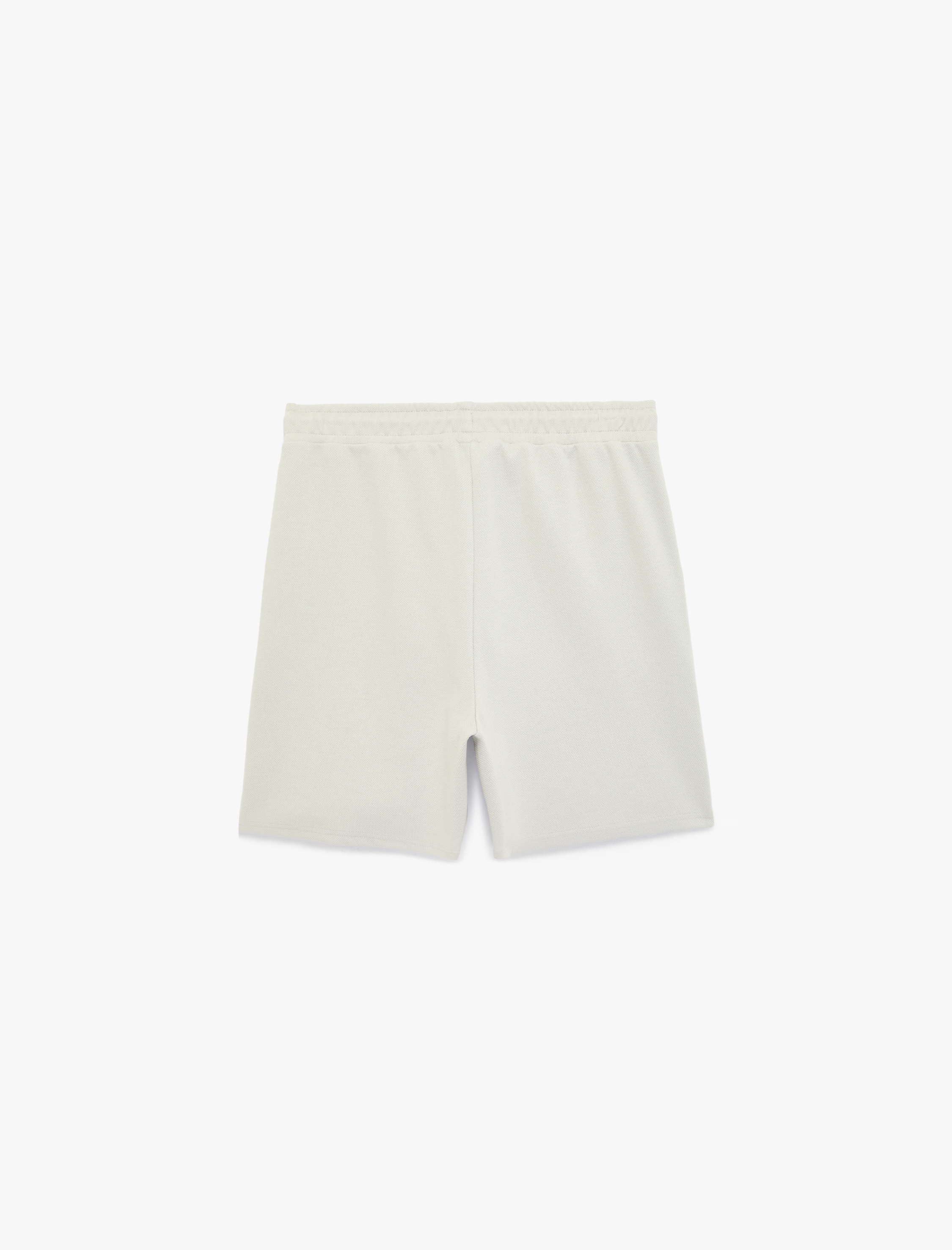   Pamuklu Cepli Bermuda Beli Bağcıklı Spor Şort