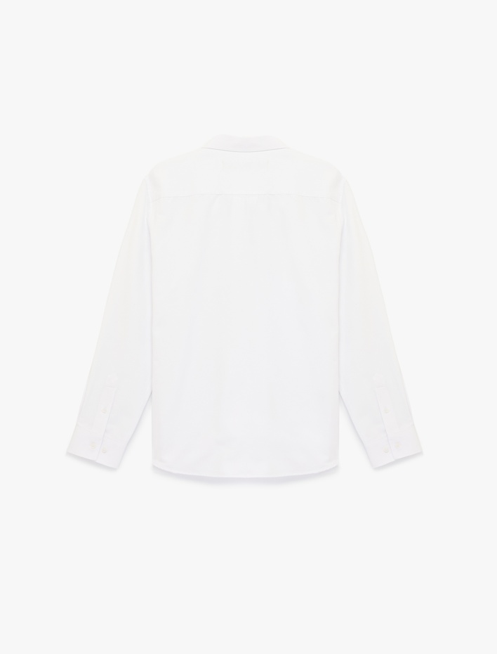  Regular Fit Klasik Yaka Uzun Kollu Oxford Gömlek