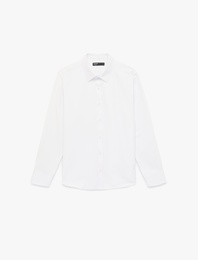 Regular Fit Klasik Yaka Uzun Kollu Oxford Gömlek