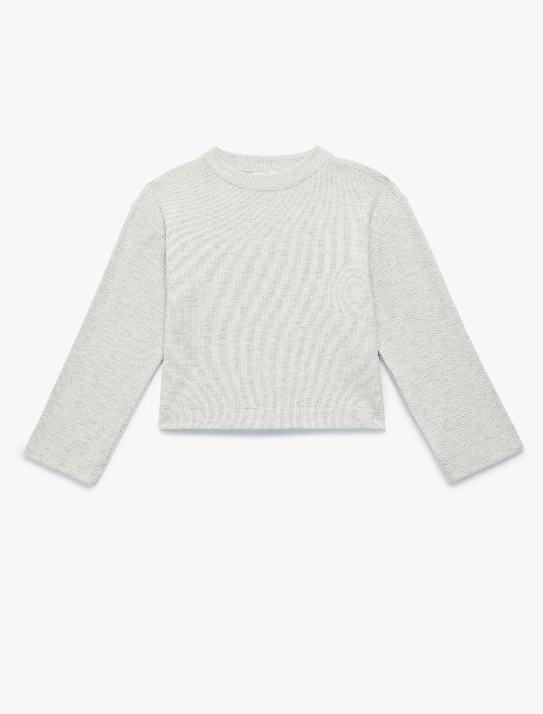  Kız Çocuk Kaşkorse Yumuşak Dokulu Uzun Kollu Bisiklet Yaka Tişört