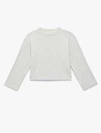 Kaşkorse Yumuşak Dokulu Uzun Kollu Bisiklet Yaka Tişört