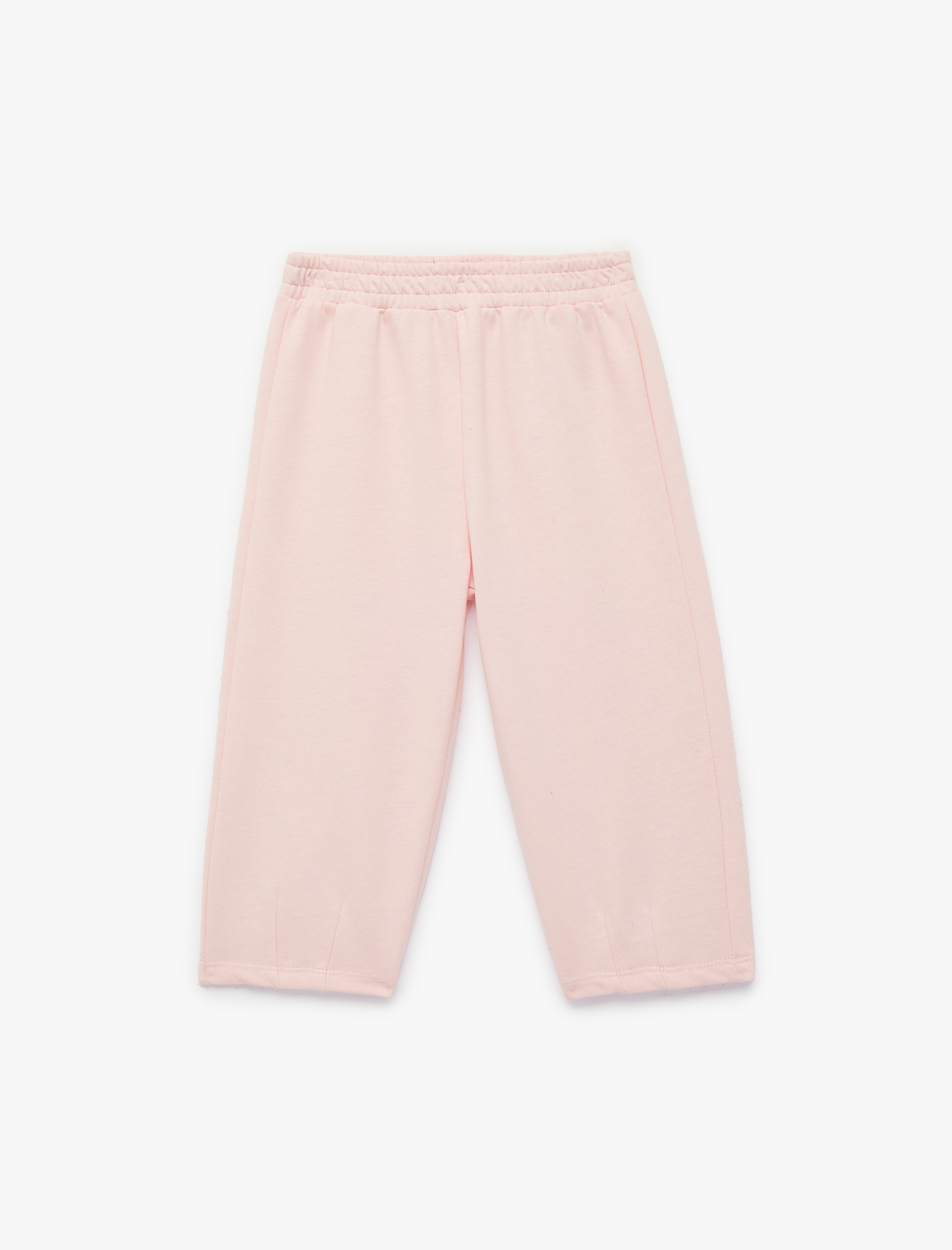  Kız Bebek Şardonlu Beli Lastikli Basic Jogger Eşofman Altı