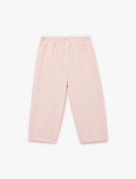 Şardonlu Beli Lastikli Basic Jogger Eşofman Altı