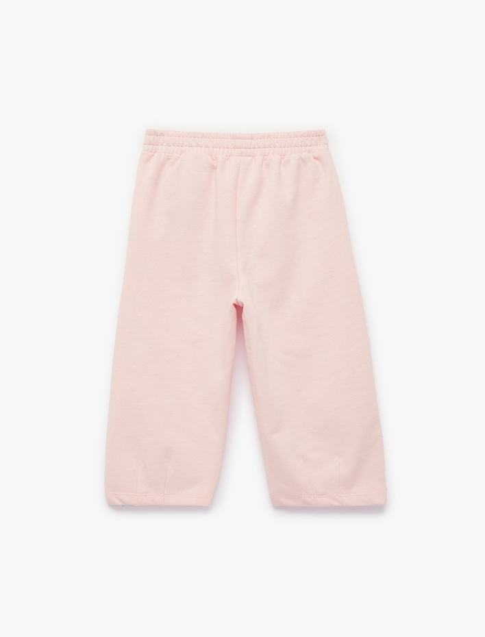 Kız Bebek Şardonlu Beli Lastikli Basic Jogger Eşofman Altı