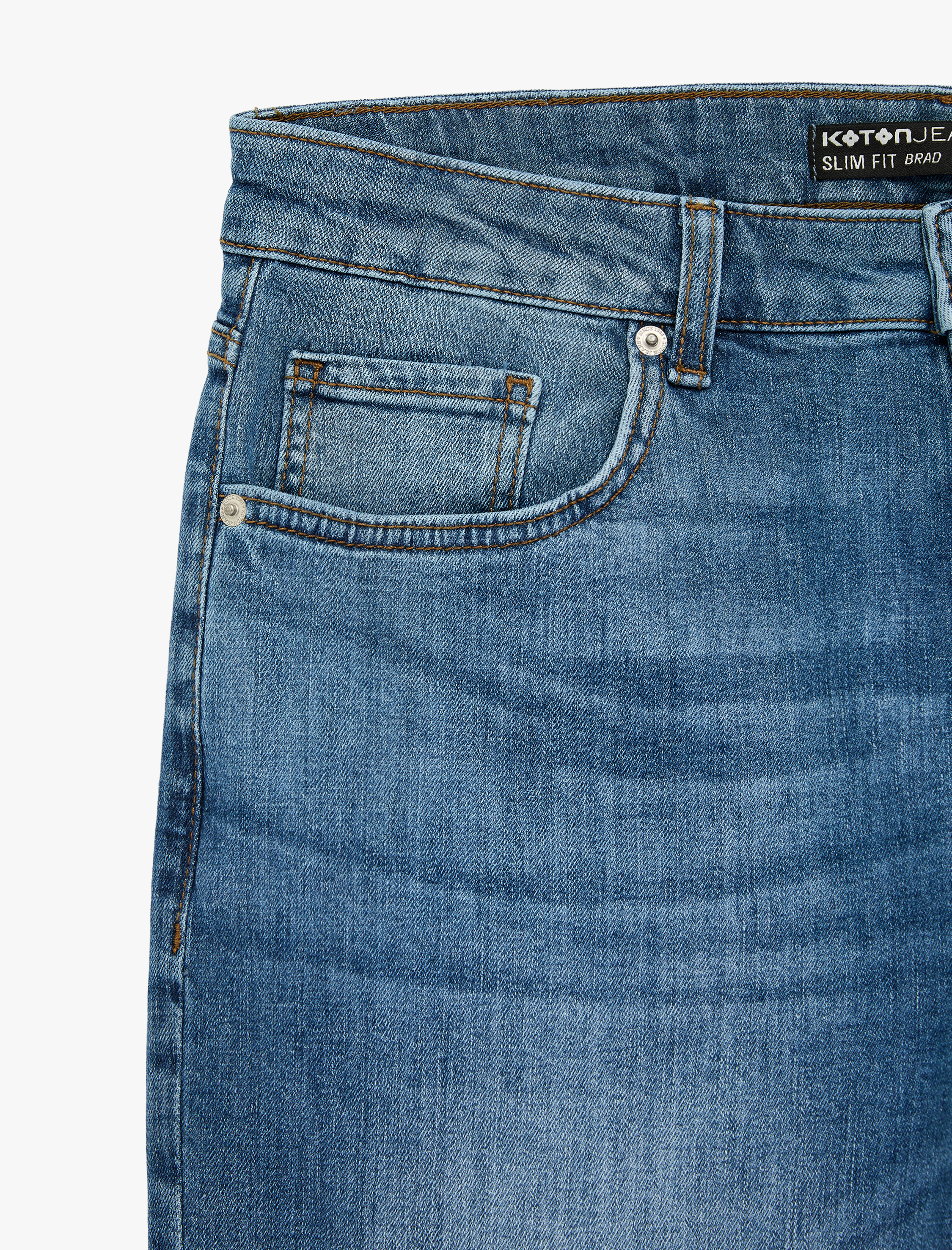   Normal Bel Pamuklu Slim Fit Jean Pantolon - Brad Jean