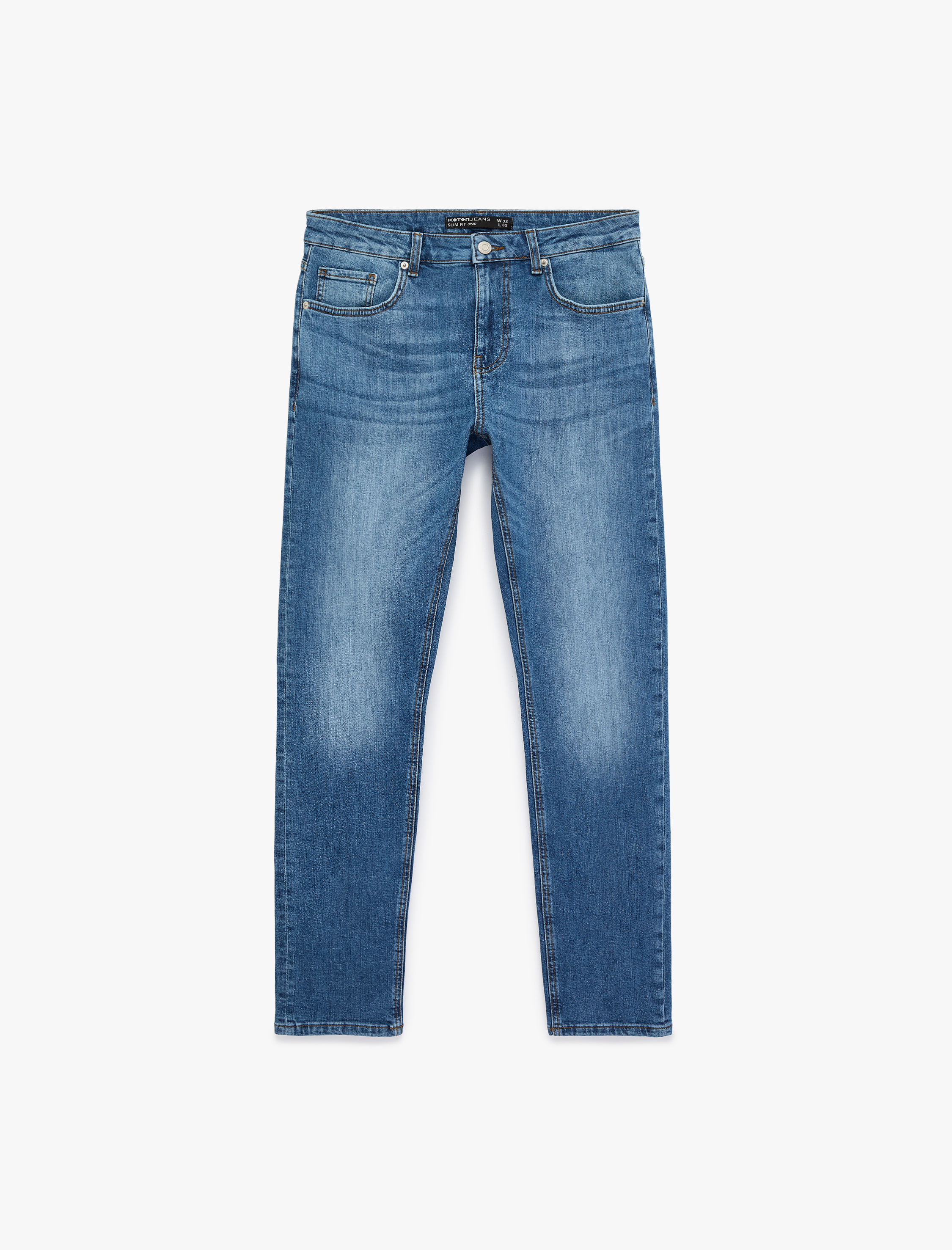   Normal Bel Pamuklu Slim Fit Jean Pantolon - Brad Jean