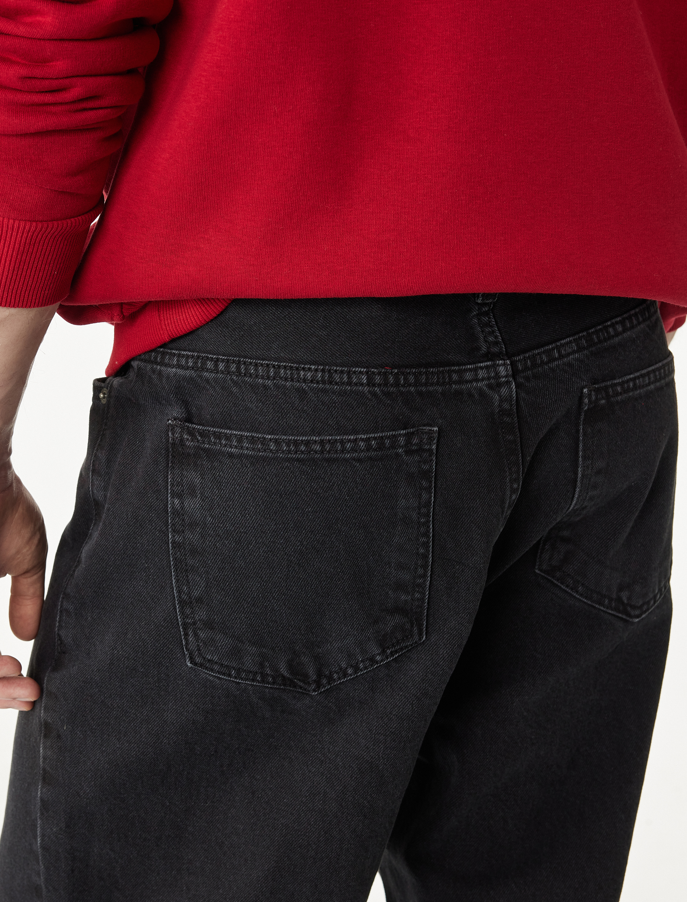   Pamuklu Cepli Bol Normal Bel Baggy Jean Pantolon