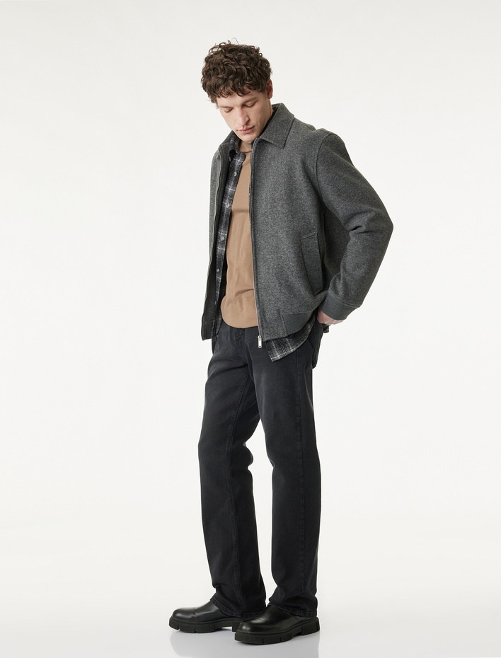  Cepli Düz Paça Pamuklu Straight Fit Jean Pantolon - Mark Jean