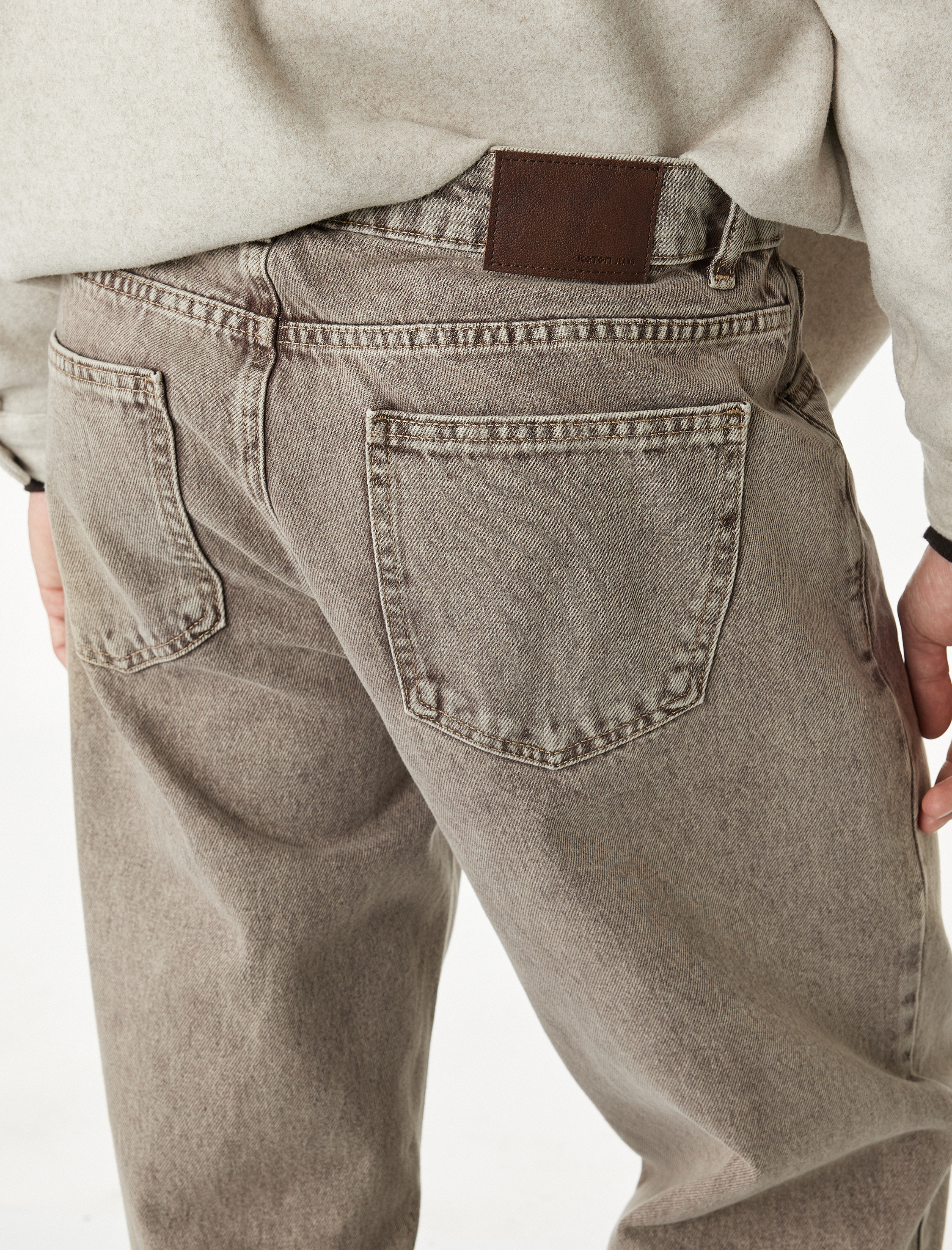   Pamuklu Bol Normal Bel Baggy Jean Pantolon