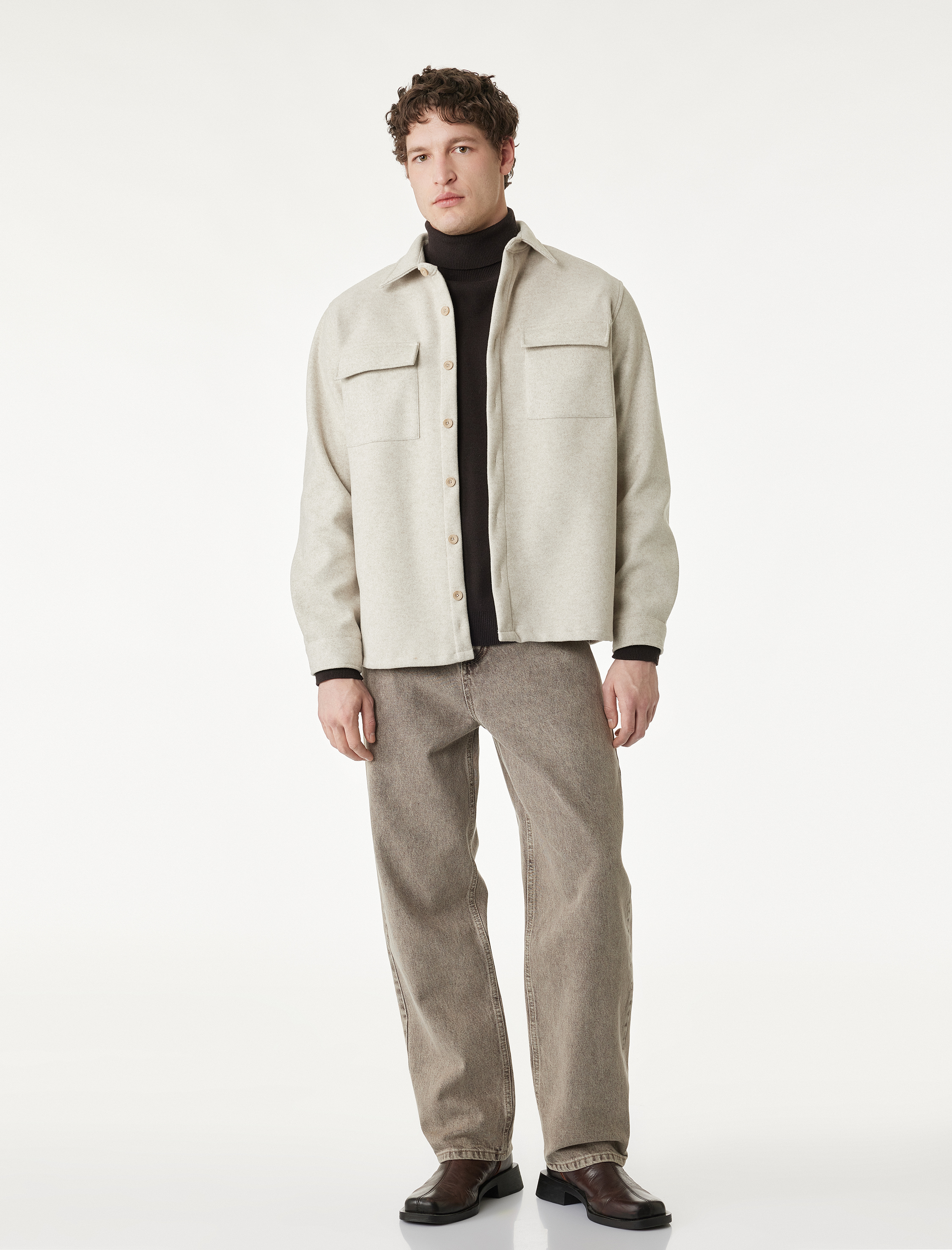   Pamuklu Bol Normal Bel Baggy Jean Pantolon