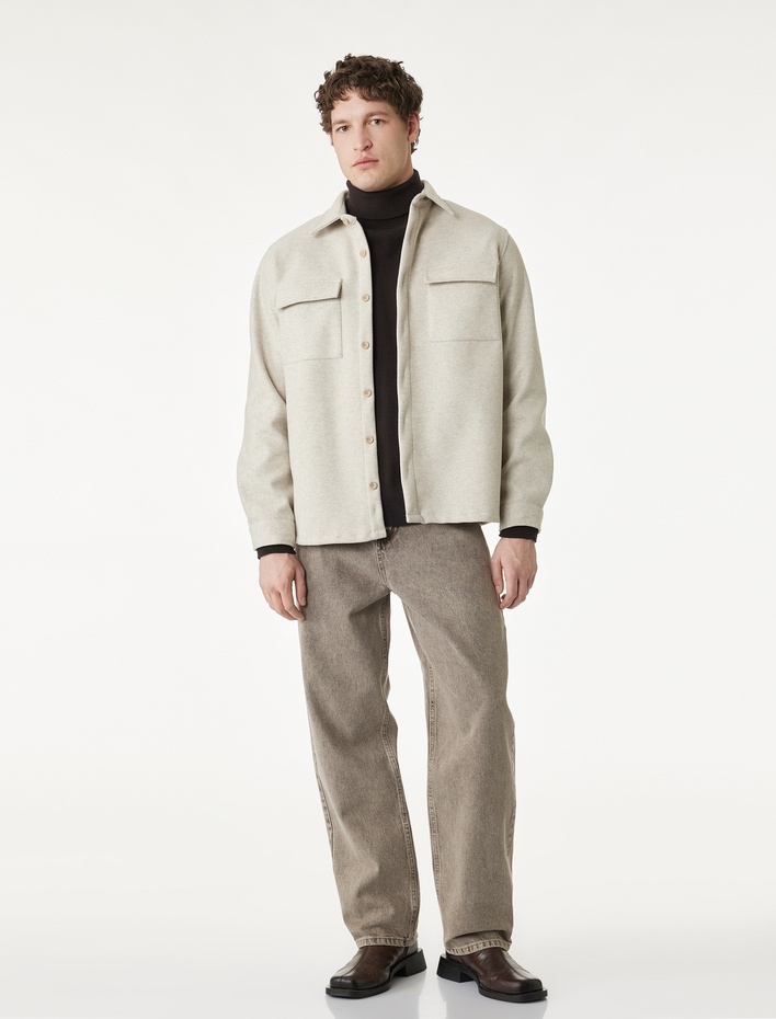  Pamuklu Bol Normal Bel Baggy Jean Pantolon