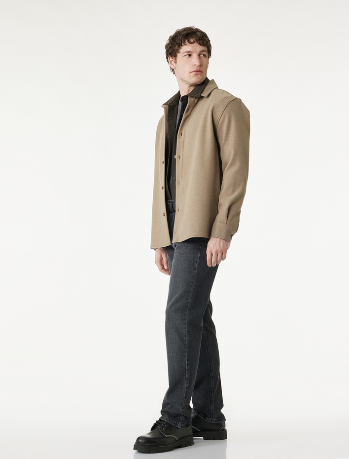  Pamuklu Normal Bel 5 Cepli Straight Fit Jean Pantolon - Mark Jean