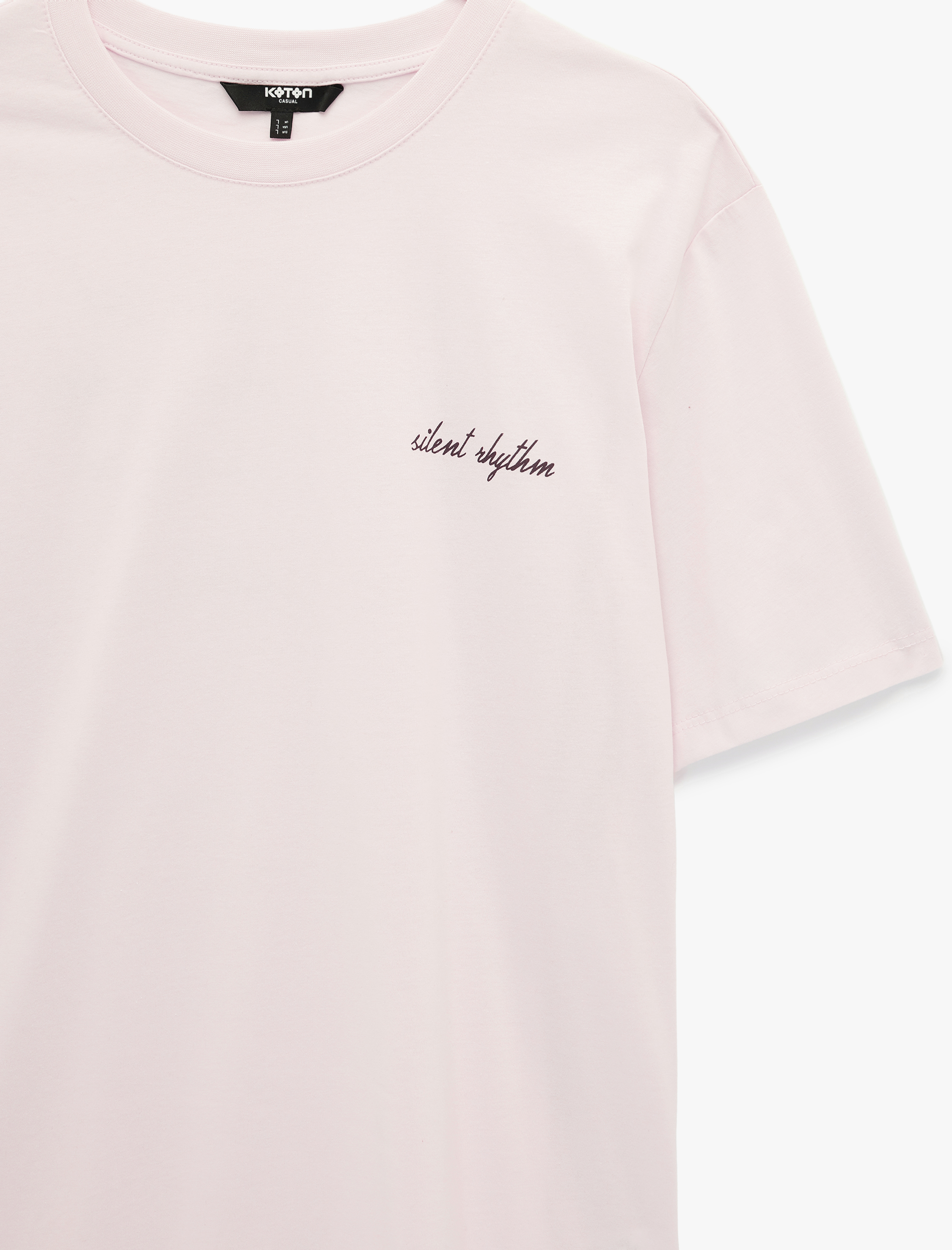   Regular Fit Kısa Kollu Bisiklet Yaka Pamuklu Sırtı Baskılı Tişört