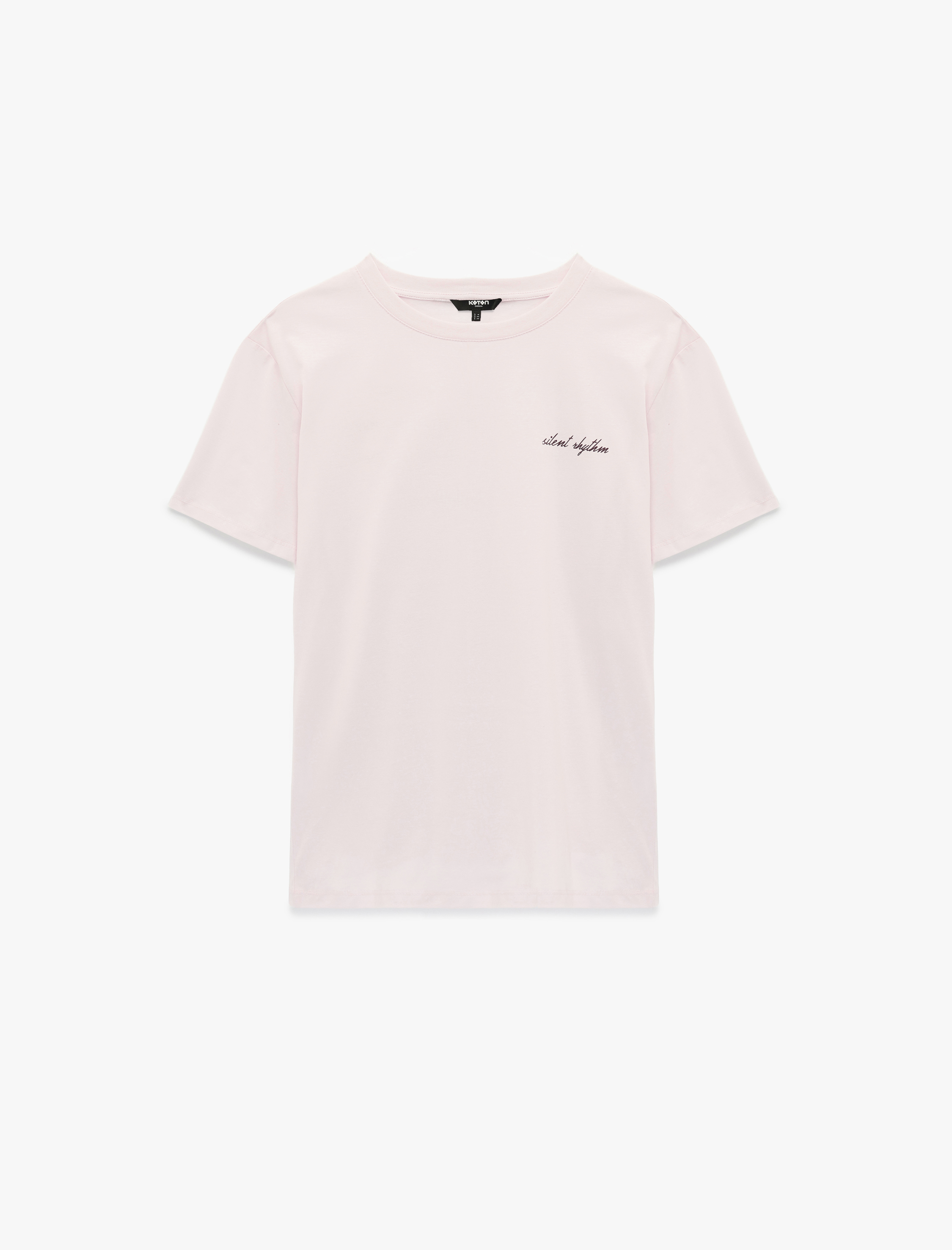   Regular Fit Kısa Kollu Bisiklet Yaka Pamuklu Sırtı Baskılı Tişört