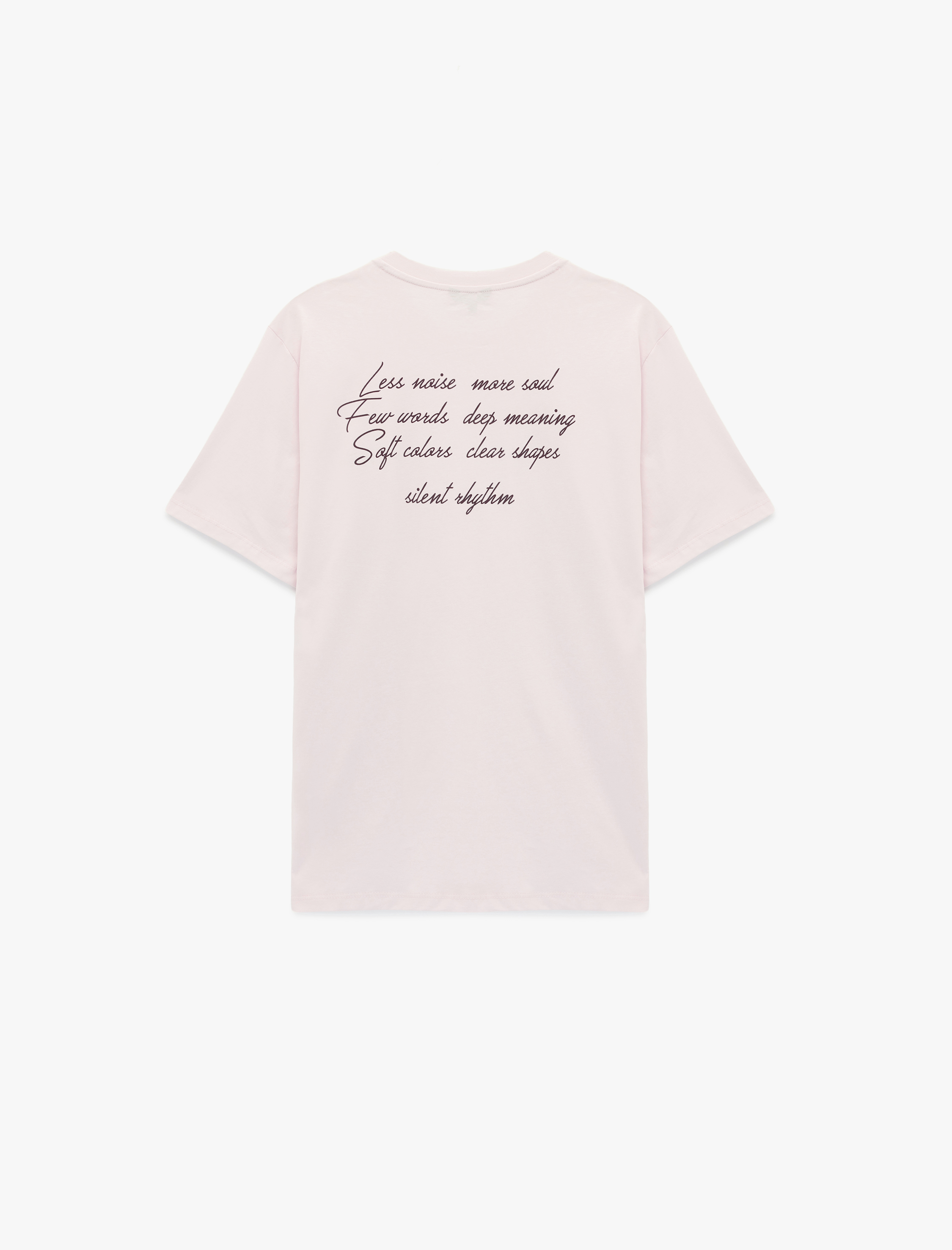   Regular Fit Kısa Kollu Bisiklet Yaka Pamuklu Sırtı Baskılı Tişört