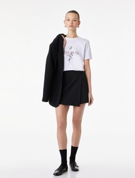 Regular Fit Kısa Kollu Bisiklet Yaka Baskılı Pamuklu Tişört