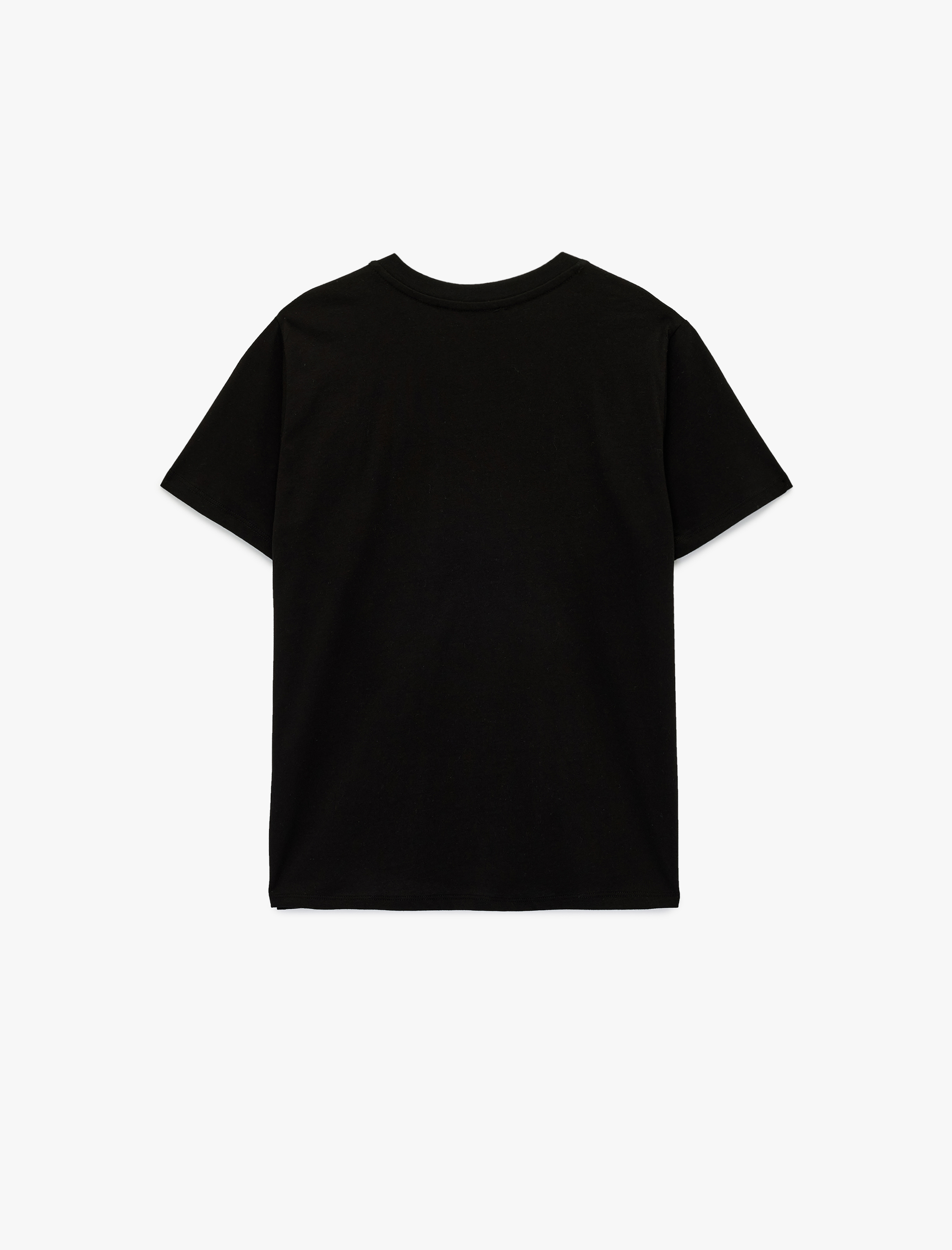   Regular Fit Pamuklu Kısa Kollu Kalpli Tişört