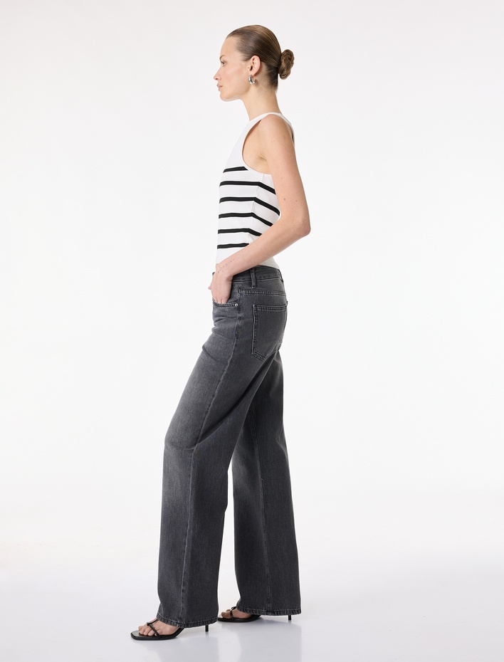  Normal Bel Düz Paça Jean Pantolon - Straight Fit Jean