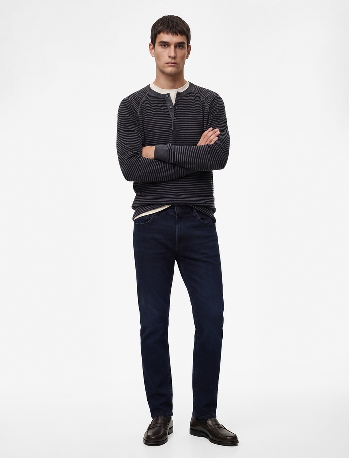  Pamuklu Normal Bel Slim Fit Jean Pantolon - Brad Jean