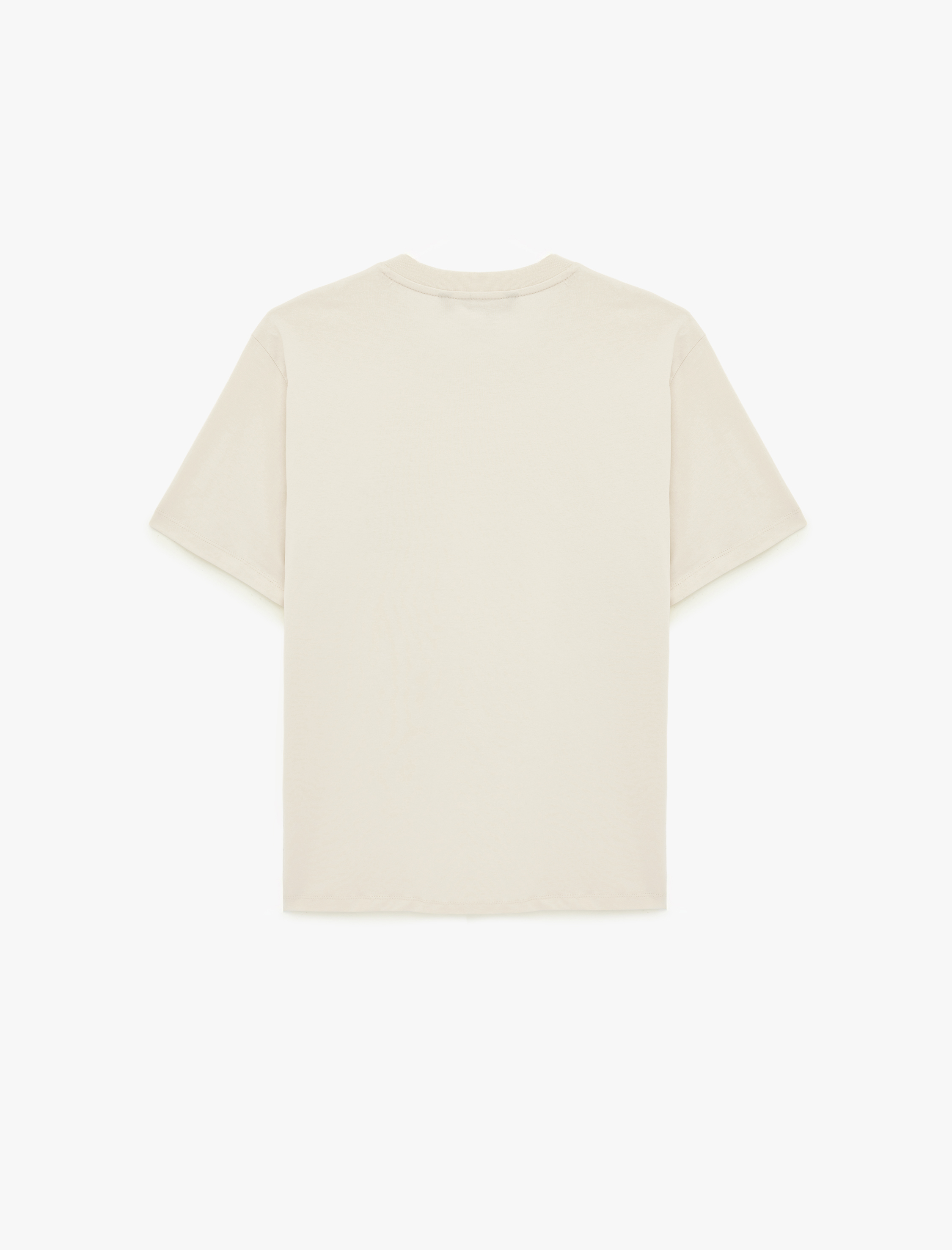   Regular Fit Kısa Kollu Pamuklu Bisiklet Yaka Baskılı Tişört