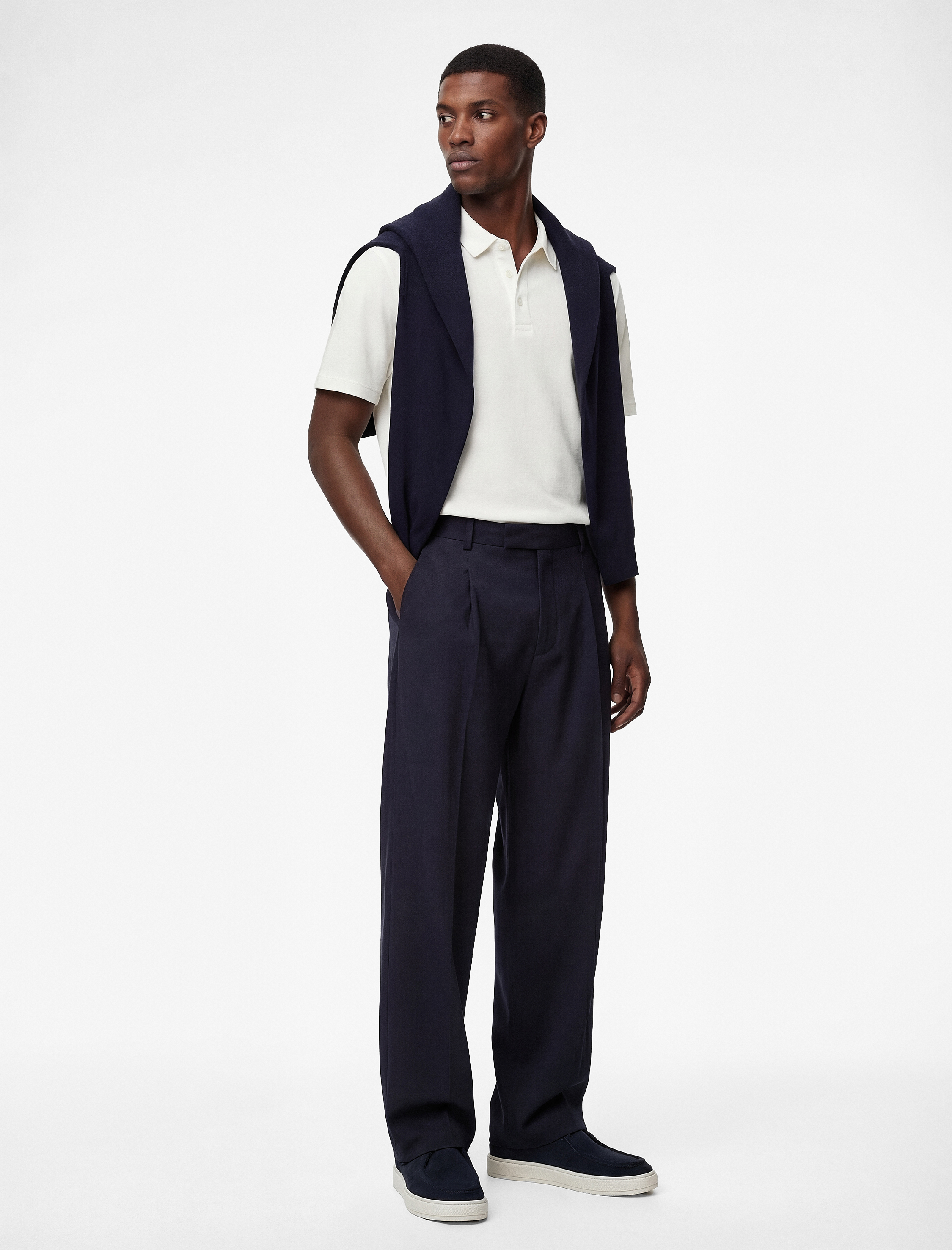   Regular Fit Waffle Dokulu Düğmeli Kısa Kollu Polo Yaka Tişört