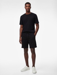 Regular Fit Kısa Kollu Dokulu Bisiklet Yaka Tişört