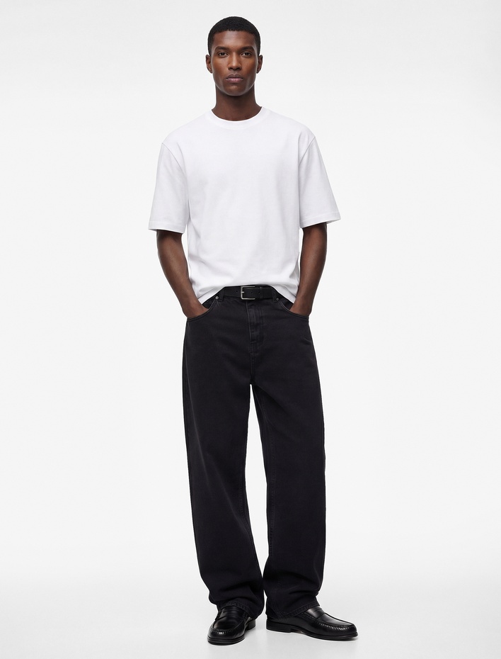  Regular Fit Bisiklet Yaka Pamuklu Basic Kısa Kollu Tişört