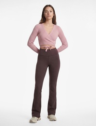 Yüksek Bel Slim Fit İspanyol Paça Spor Tayt