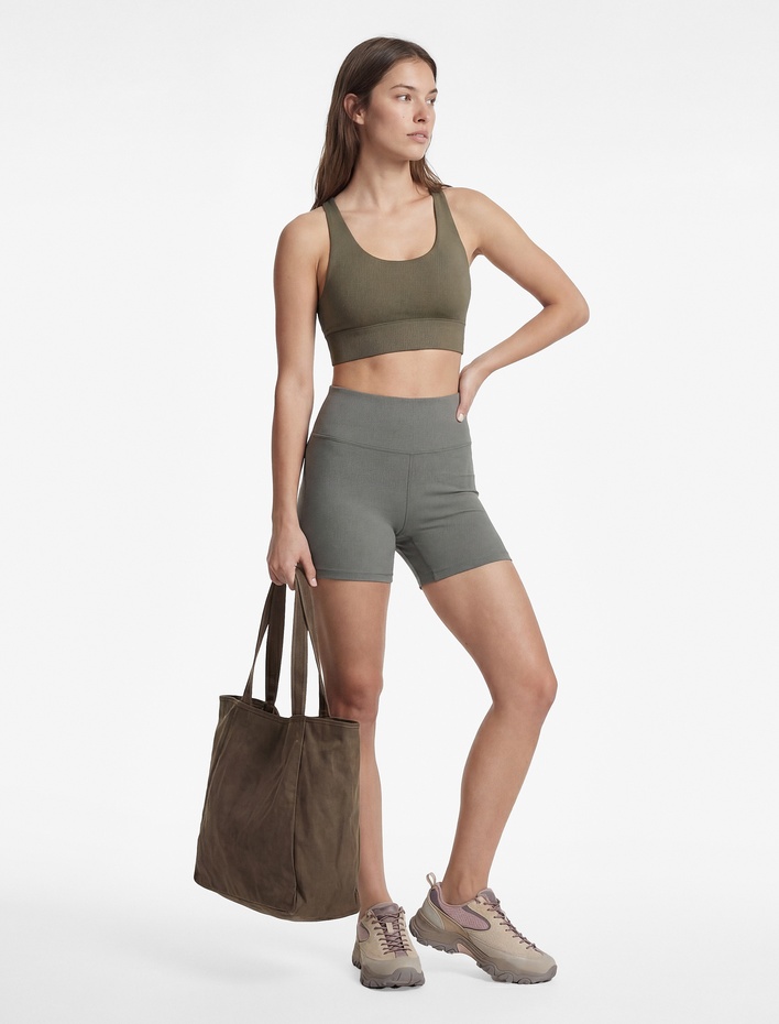  Yüksek Bel Slim Fit Biker Spor Tayt