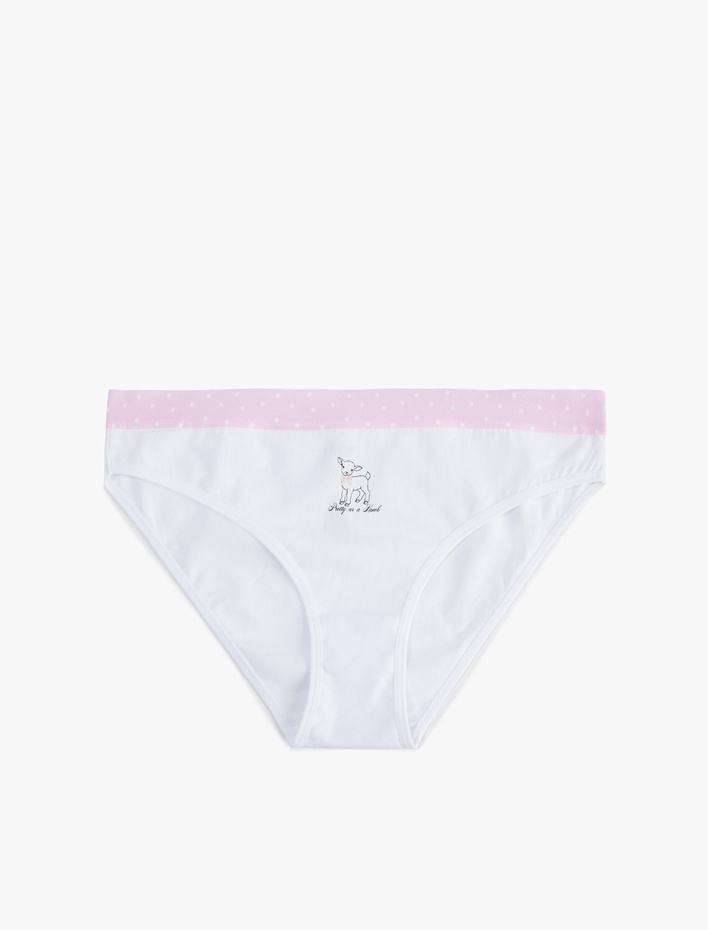  Pamuklu Rahat Kalıp Baskılı Brief Külot