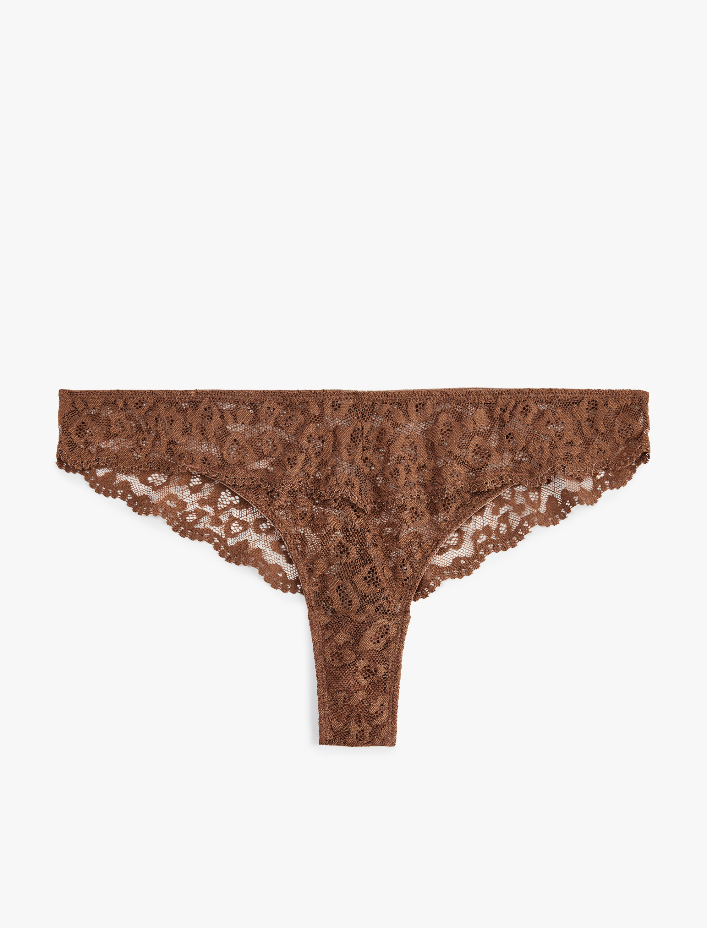   Rahat Kalıp Dantel Detaylı Brazilian Külot