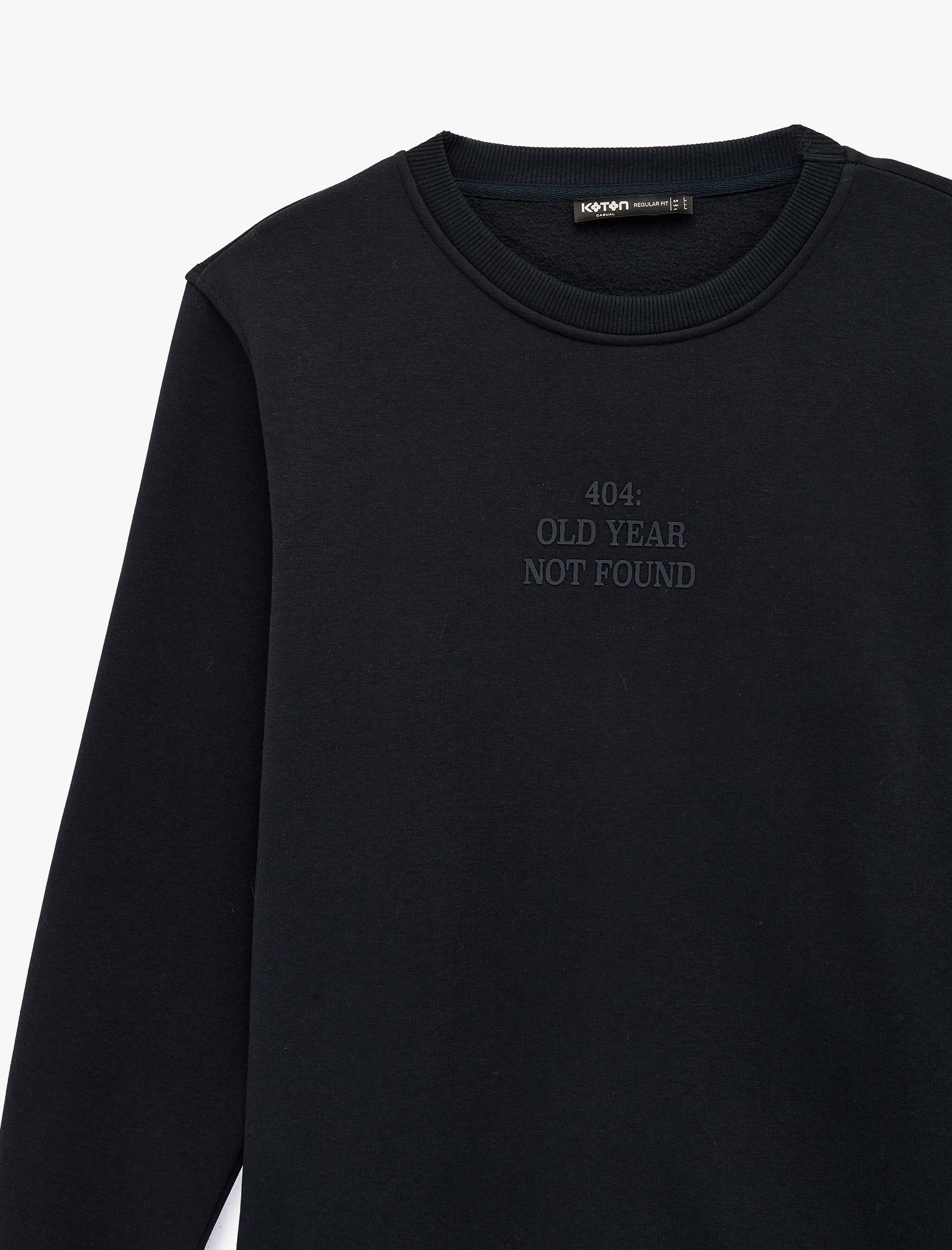   Uzun Kollu Şardonlu Yarım Fermuarlı Sweatshirt