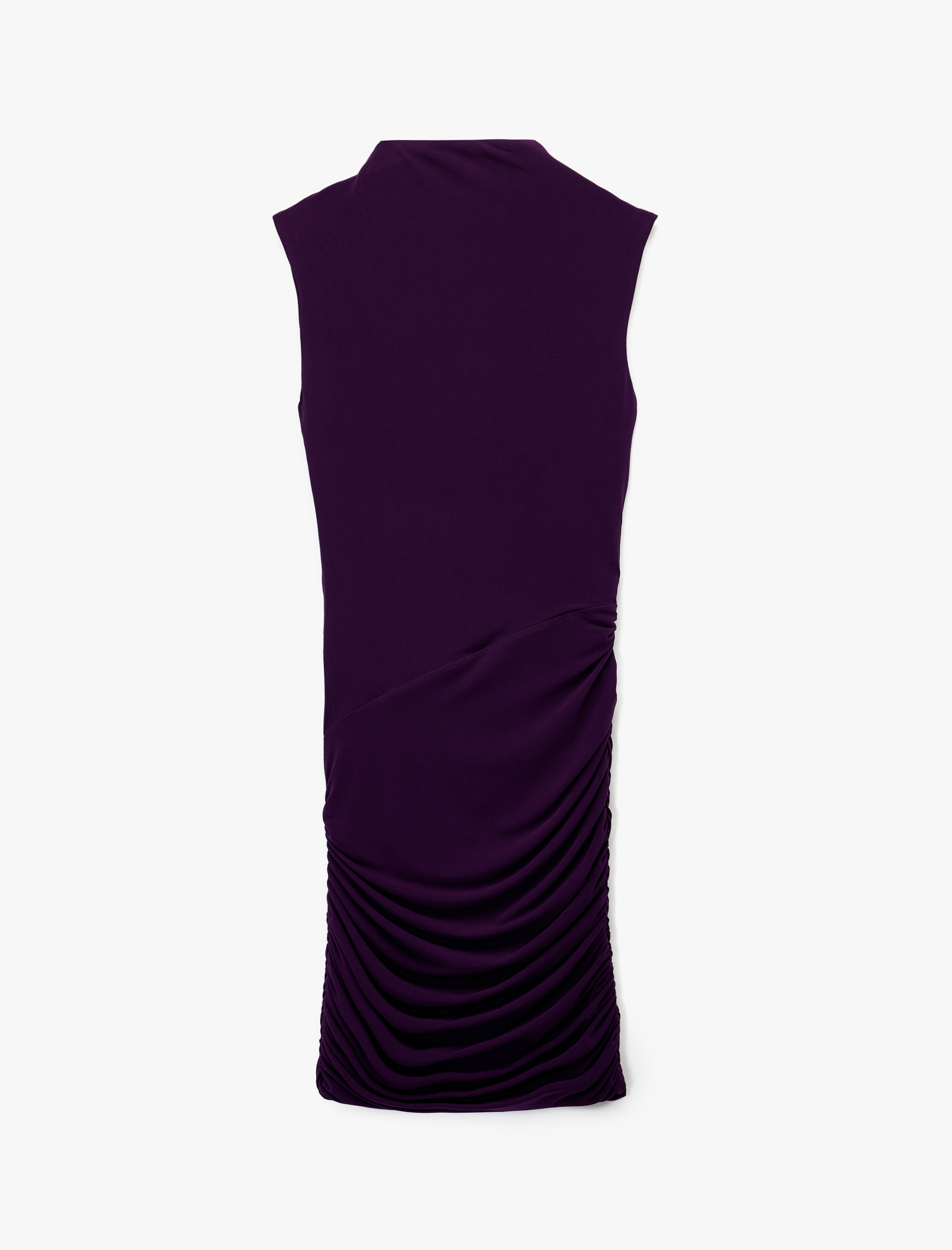   Koton X Sibil Çetinkaya -  Hafif Dik Yaka Drapeli Kolsuz Mini Elbise