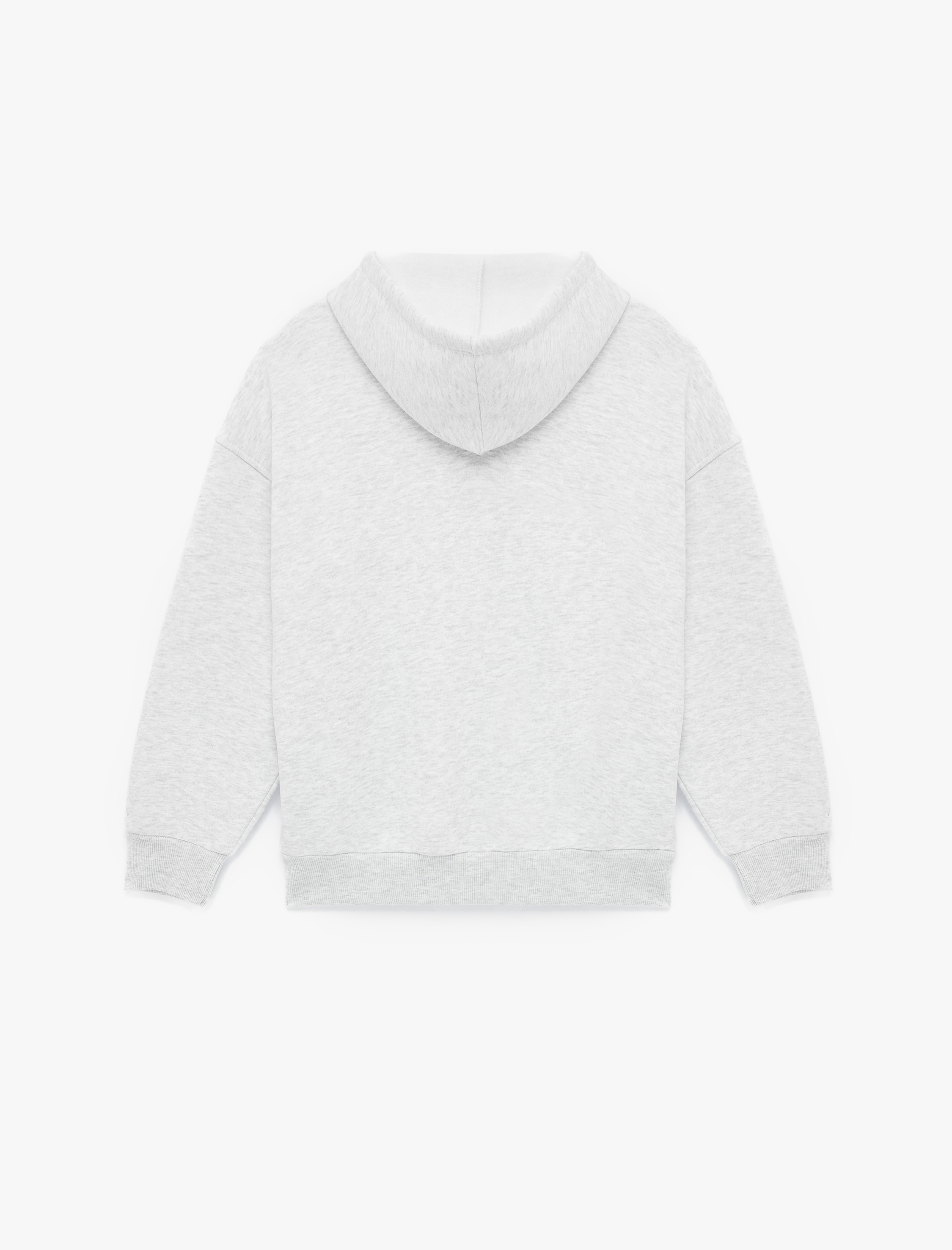   Şardonlu Uzun Kollu Baskılı Fermuarlı Kapüşonlu Sweatshirt