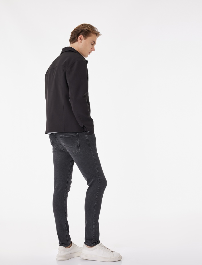  Normal Bel Pamuklu Super Skinny Fit Jean Pantolon - Justin Jean