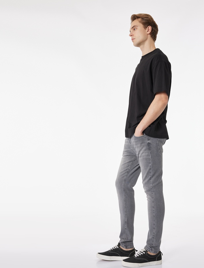  Normal Bel Pamuklu Cepli Skinny Fit Jean Pantolon - Michael Jean