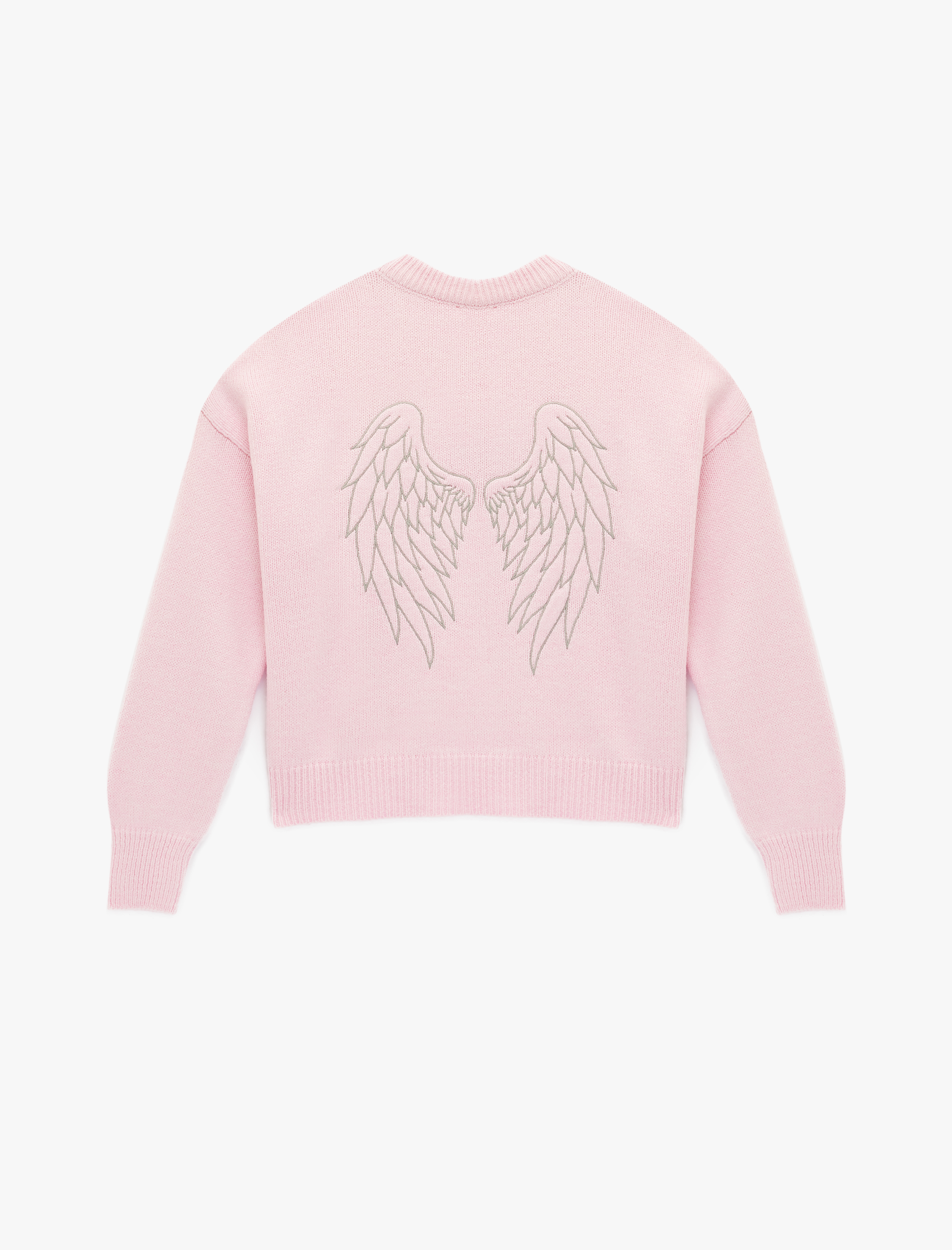   Bisiklet Yaka Uzun Kollu İşlemeli Örgü Triko Kazak