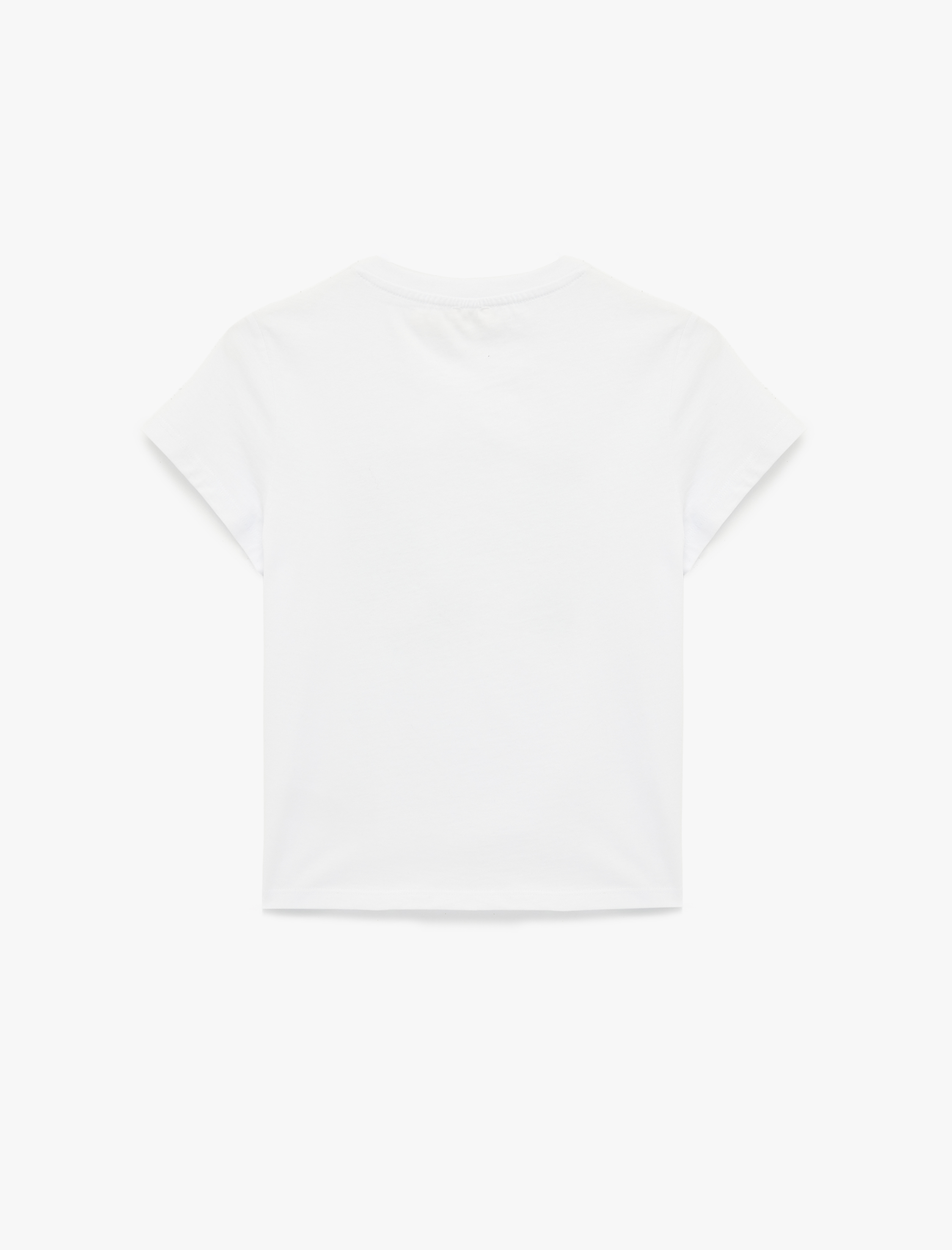   Slim Fit Kısa Kollu Bisiklet Yaka Pamuklu Kiraz Baskılı Tişört