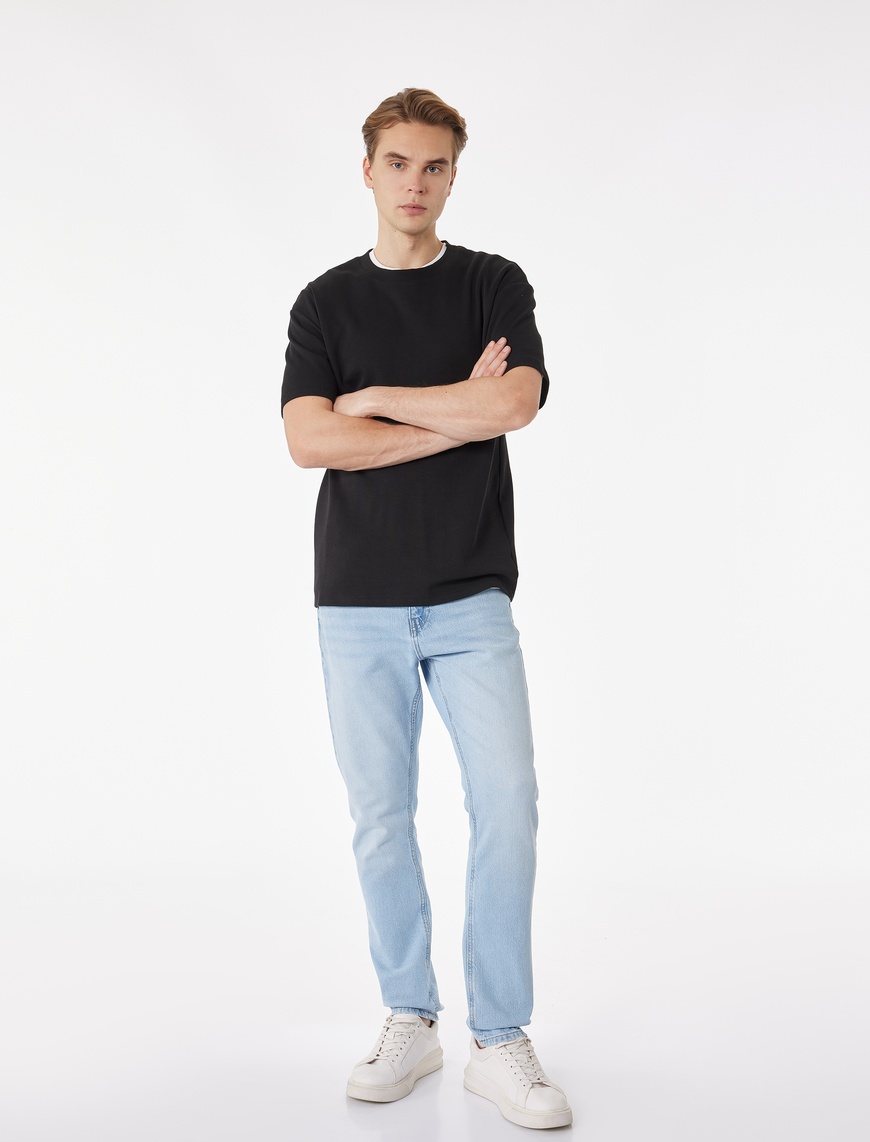 Koton Erkek Pamuklu Normal Bel Slim Fit Jean Pantolon - Brad Jean