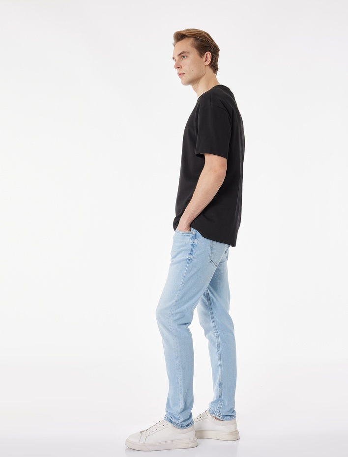  Pamuklu Normal Bel Slim Fit Jean Pantolon - Brad Jean