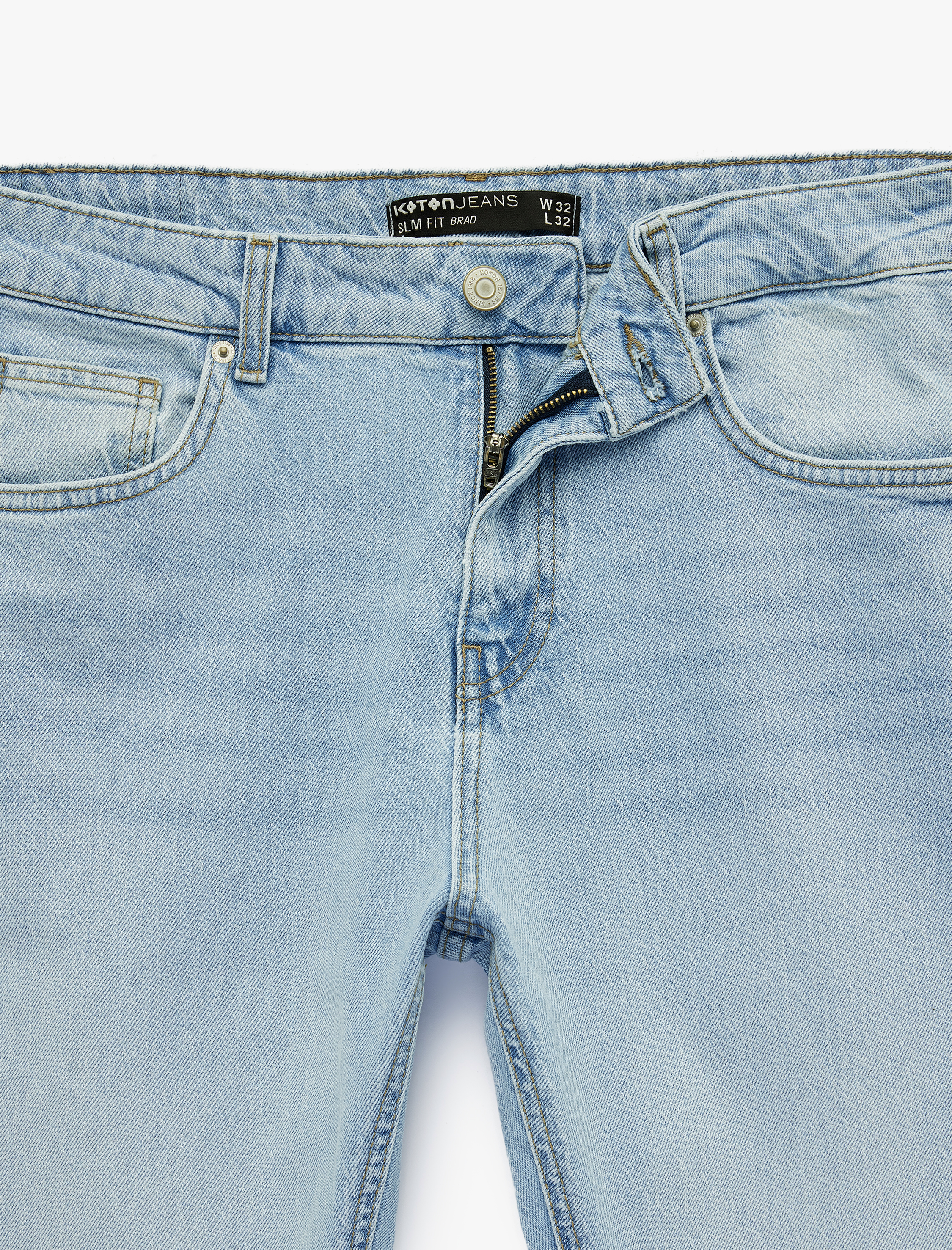   Pamuklu Normal Bel Slim Fit Jean Pantolon - Brad Jean