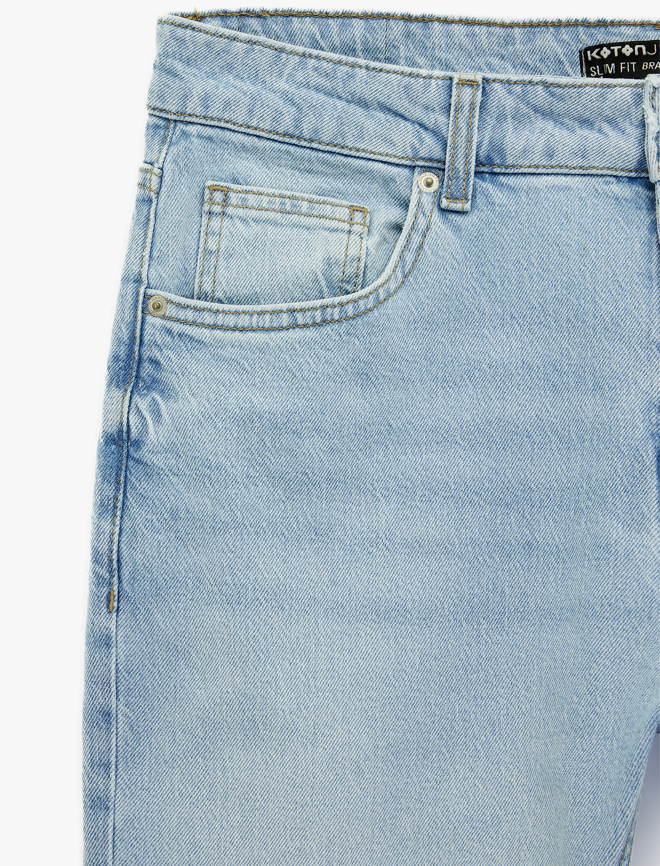   Pamuklu Normal Bel Slim Fit Jean Pantolon - Brad Jean