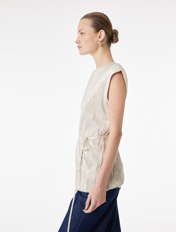  Kolsuz Bisiklet Yaka Bağlama Detaylı Vatkalı Bluz