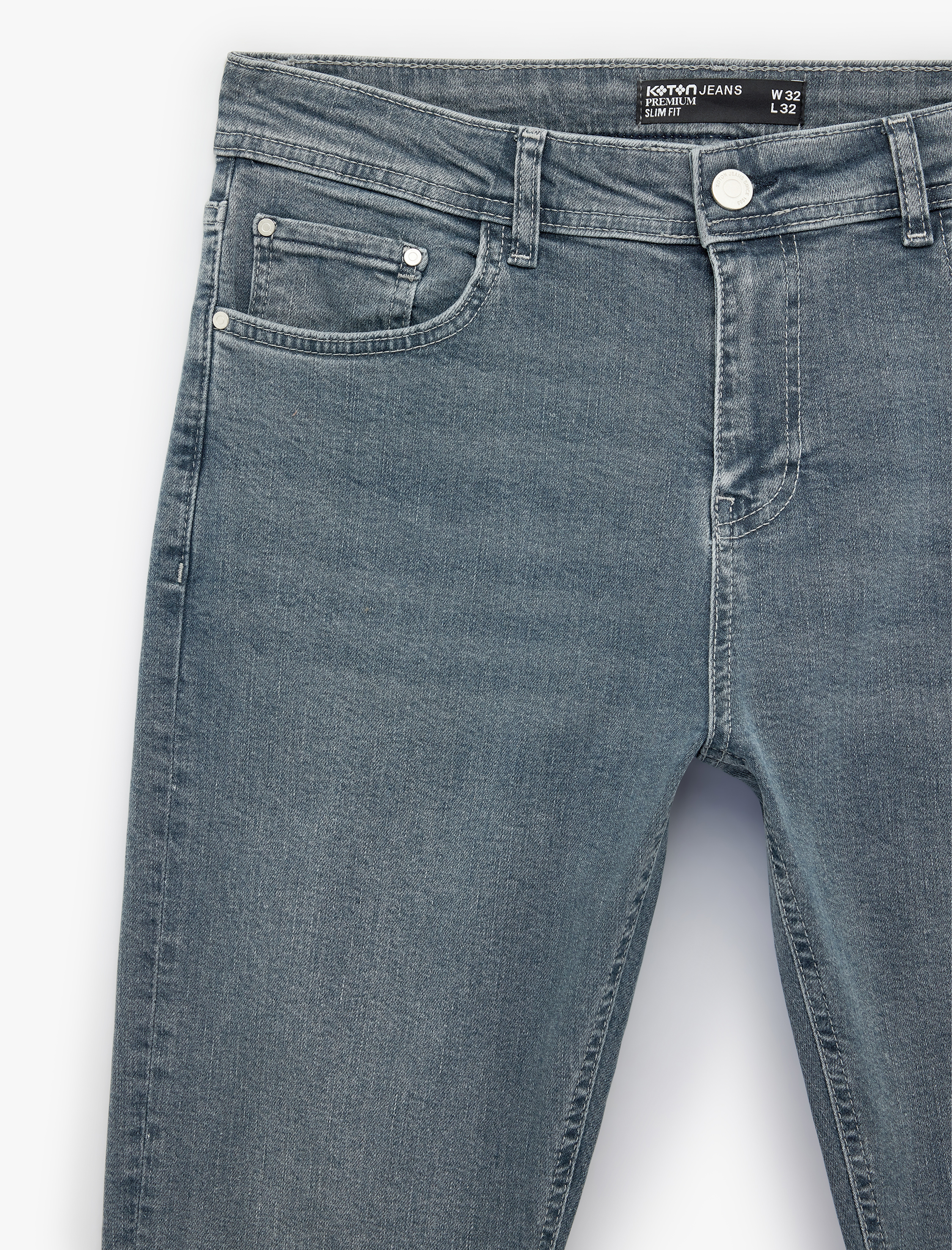   Normal Bel Cepli Pamuklu Slim Fit Jean Pantolon - Brad Jean