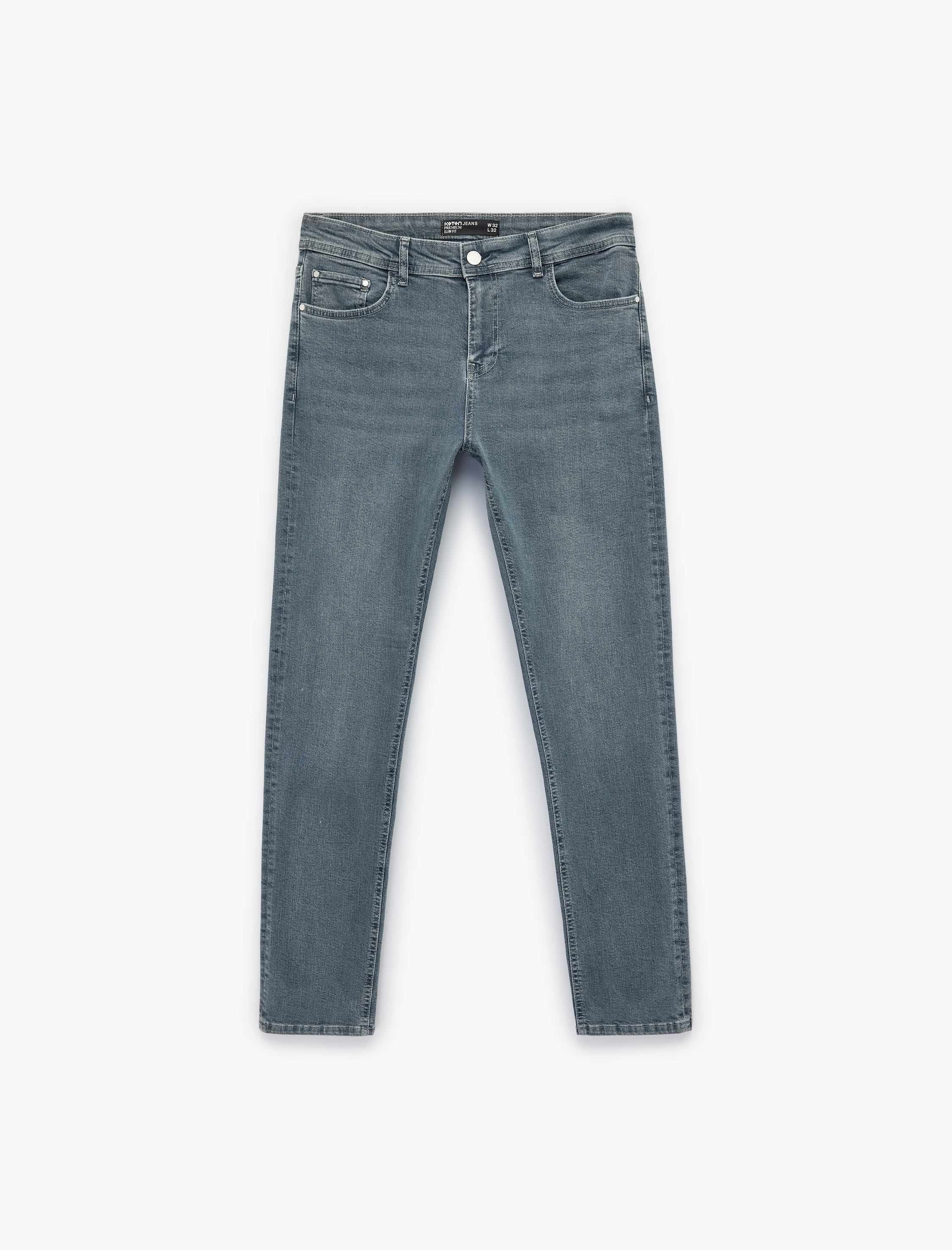   Normal Bel Cepli Pamuklu Slim Fit Jean Pantolon - Brad Jean